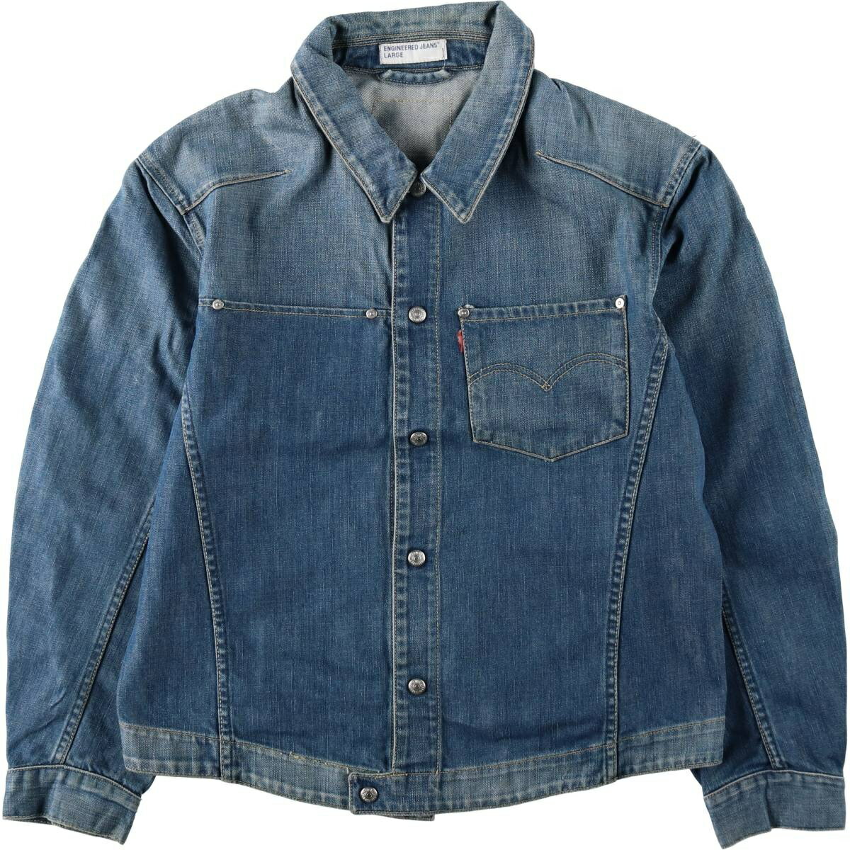 Rakuten - 古着 00'S リーバイス Levi's ENGINEERED エンジニアード ユーロモデル 70100-0835 デニムジャケット メンズL相当 /eaa632512 【中古】 【260416】 【GR-NV】