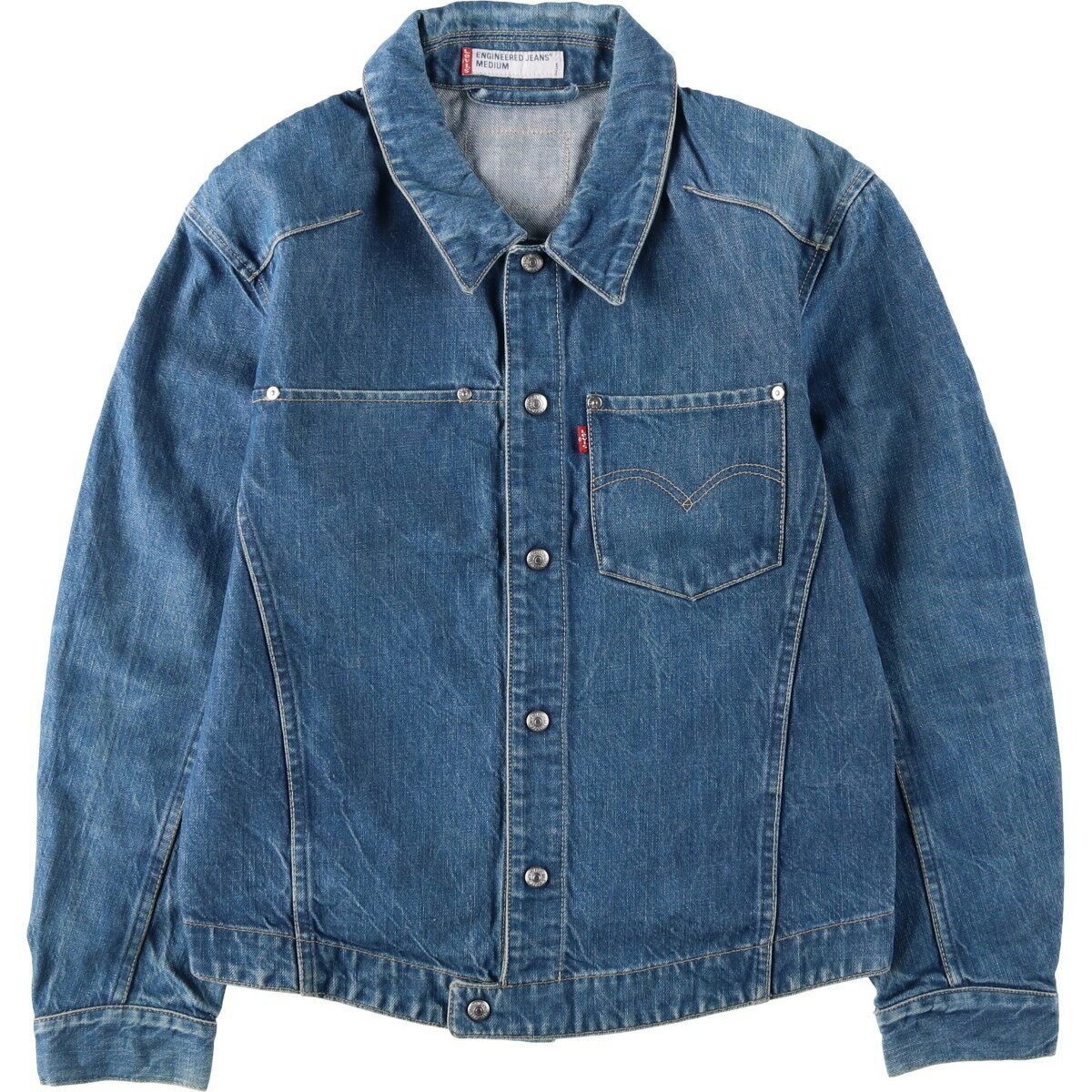 古着 リーバイス Levi's ENGINEERED エンジニアード ユーロモデル 70100-0835 デニムジャケット メンズM相当 /eaa632516  