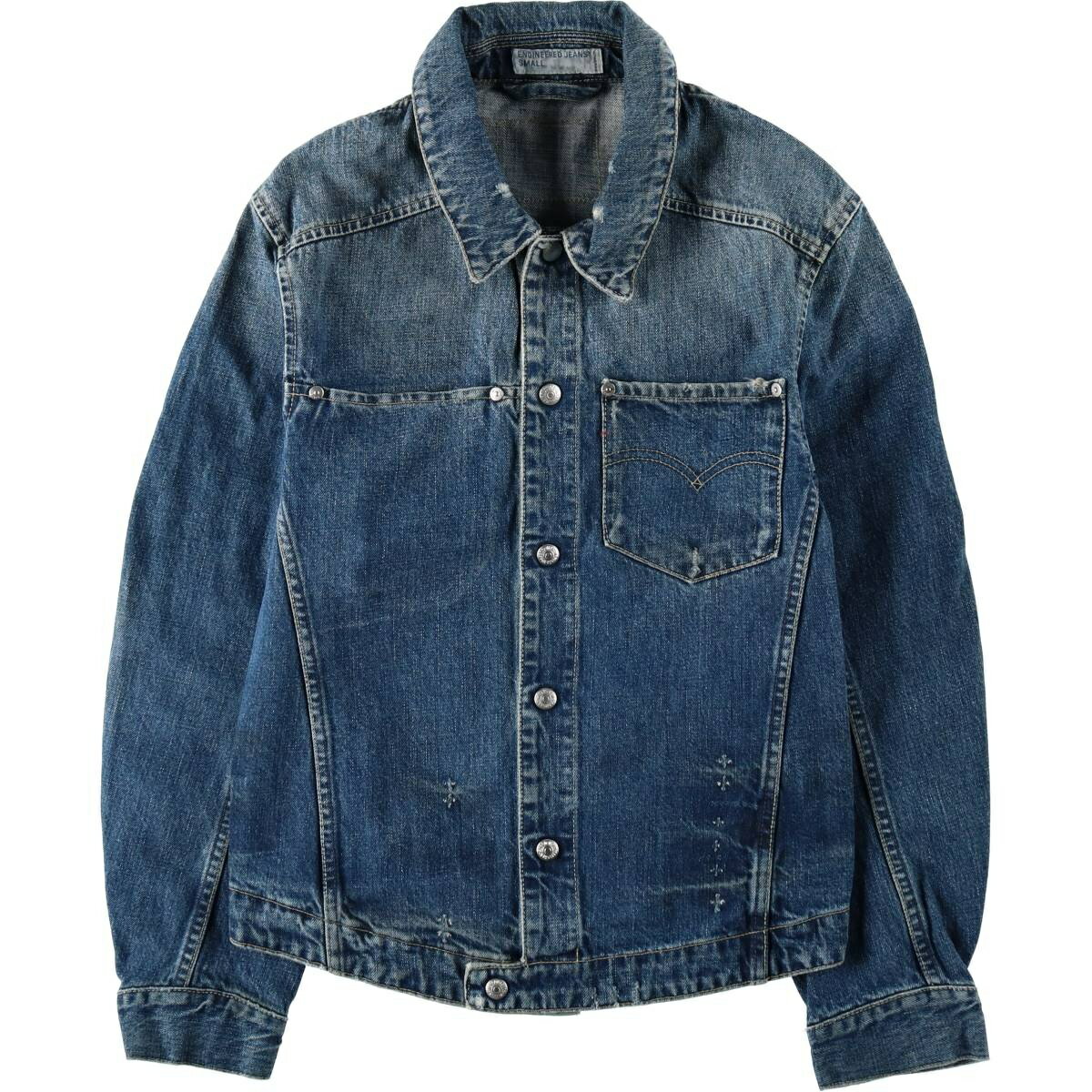 古着 00'S リーバイス Levi's ENGINEERED エンジニアード ユーロモデル 70100-1655 デニムジャケット メンズS相当 /eaa632520   