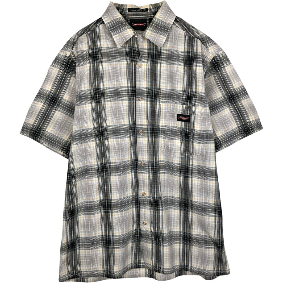 樂天商城 - 古着 ディッキーズ Dickies チェック柄 半袖 ワークシャツ ボックスシャツ メンズM相当 /eaa632738 【中古】 【260412】