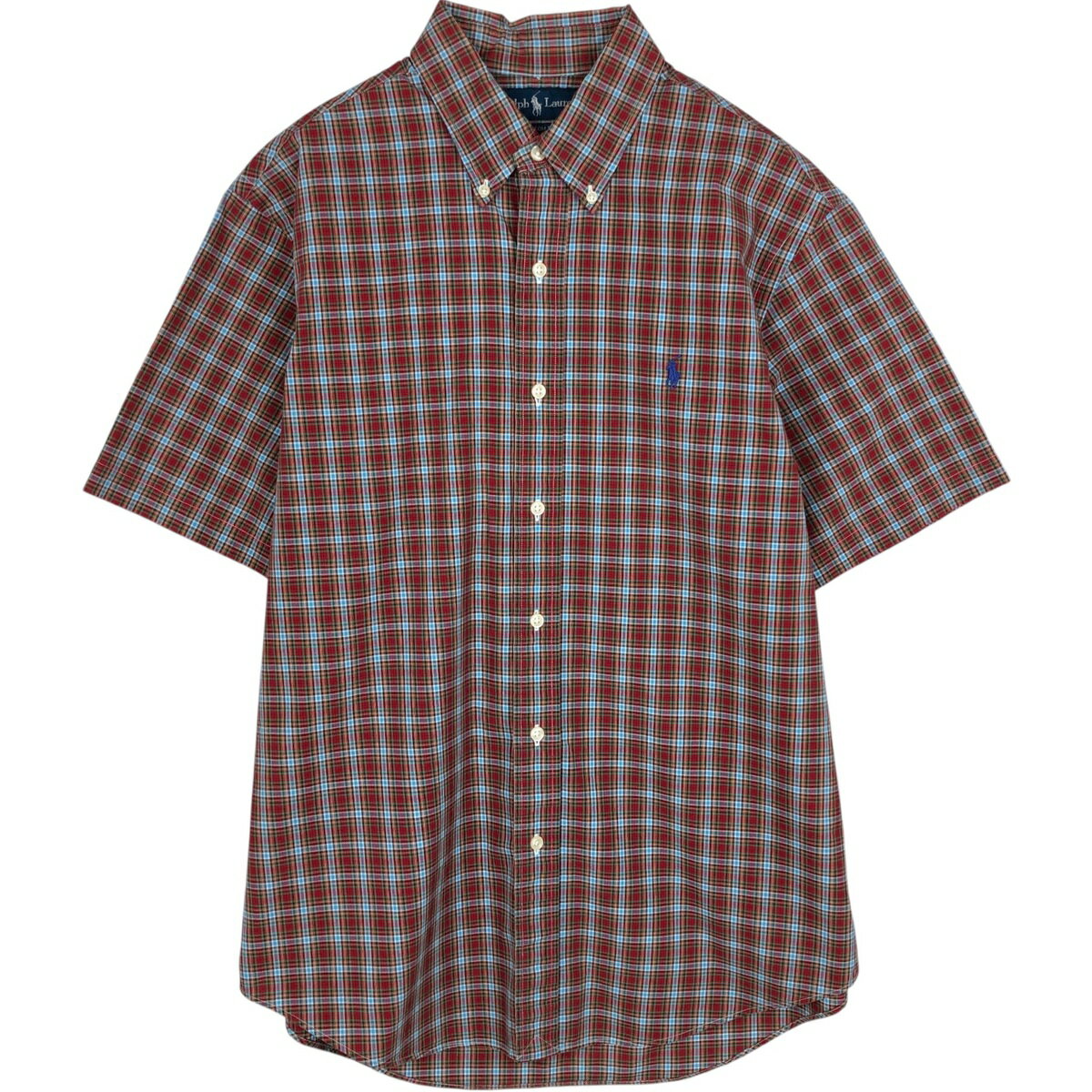 商品詳細 ブランド・Ralph Lauren・ラルフローレン・ 特徴・ボタンダウン・半袖・ モデル/形状・CUSTOM FIT・半袖 ボタンダウン チェックシャツ・ 素材・コットン:100%・ 色・レッド系 赤色・ブルー系 水色・マルチカラー・ 柄・チェック柄・ワンポイント・ 生産国・香港製・ 年代 サイズ・メンズL・表記サイズ:L・着丈:78.5cm・身幅:59cm・肩幅:48.5cm・袖丈:24.5cm・ コンディション・C・ カテゴリ・メンズ・トップス・半袖シャツ・半袖ボタンダウンシャツ・ 商品番号・eaa633139・ 取扱店・・ スタッフコメントRalph Lauren CUSTOM FIT 半袖 ボタンダウン チェックシャツ / メンズL / 商品番号 eaa633139 USEDですので使用感などございますが、まだまだご愛用していただけます。 古着という事をご理解の上ご注文よろしくお願いします。 【状態追記】 ●前、左袖に汚れ※状態は当社独自の基準です。 着用感表記サイズ着丈身幅肩幅袖丈 メンズLL(※着用感、表記サイズは目安です。)78.5cm59cm48.5cm24.5cm ※測定値の若干の誤差はご了承下さい。サイズガイドはこちら ブランドRalph Laurenラルフローレン 特徴ボタンダウン / 半袖モデル/形状CUSTOM FIT / 半袖 ボタンダウン チェックシャツ素材コットン:100%色レッド系 赤色 / ブルー系 水色 / マルチカラー柄チェック柄 / ワンポイント生産国香港製年代-カテゴリ半袖ボタンダウンシャツ商品番号eaa633139取扱店　　 ラルフローレンの他の商品を見る半袖ボタンダウンシャツの他の商品を見る