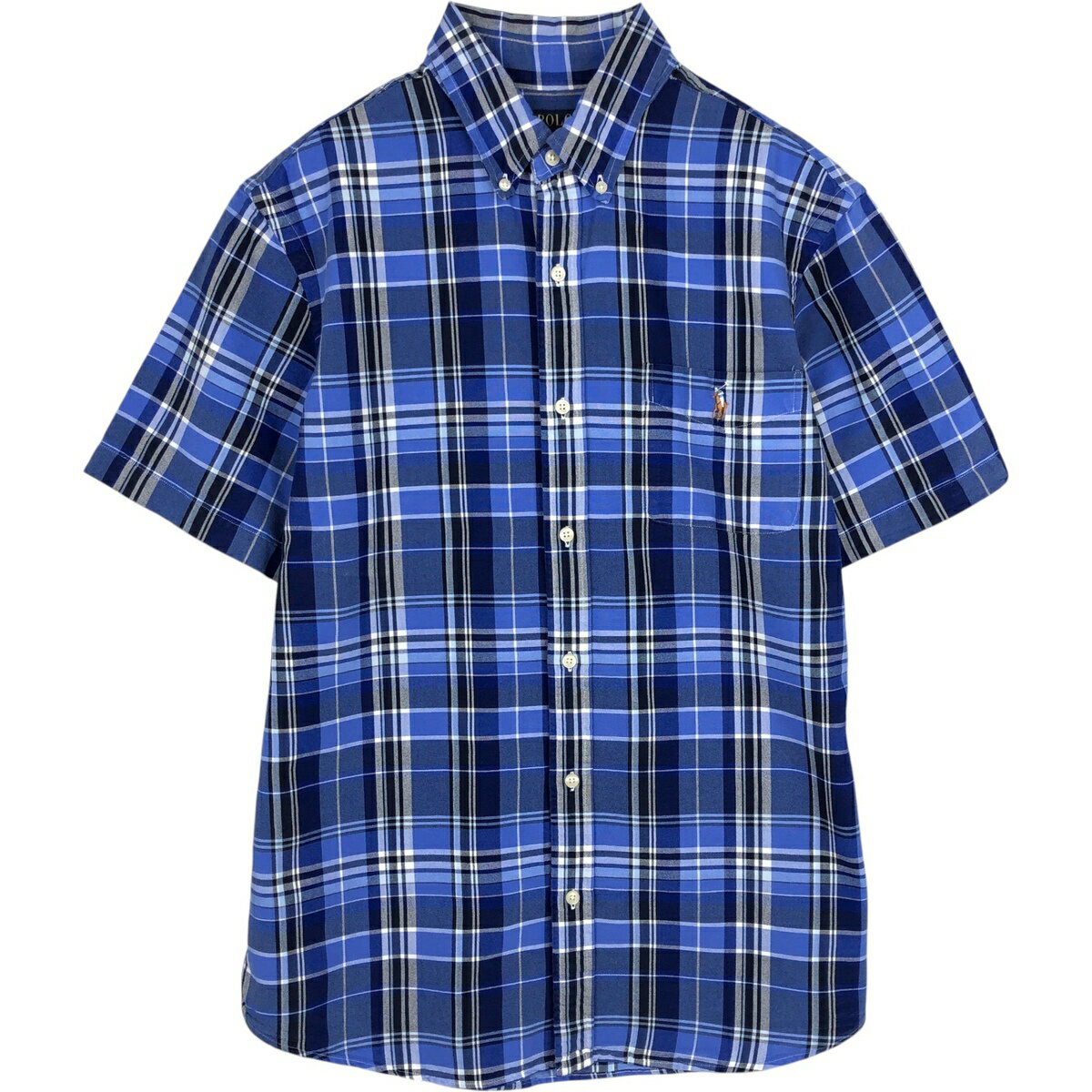古着 ラルフローレン Ralph Lauren POLO RALPH LAUREN CLASSIC FIT 半袖 ボタンダウン チェックシャツ メンズL相当 /eaa633146 【中古..
