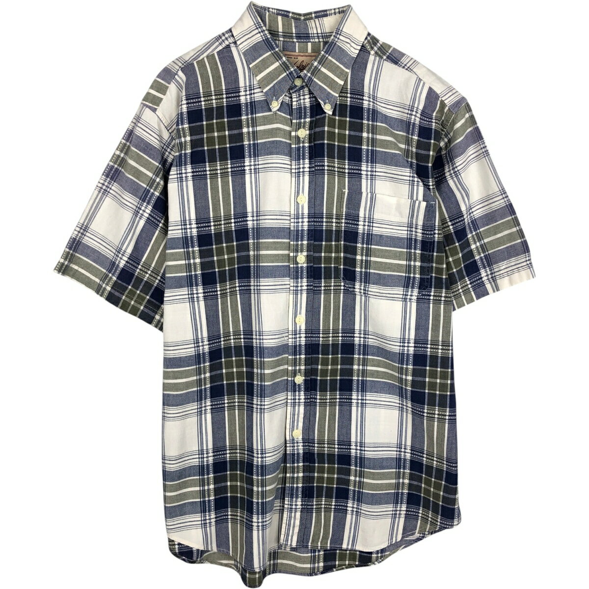 樂天商城 - 古着 90~00'S ウールリッチ WOOLRICH 半袖 ボタンダウン チェックシャツ メンズL相当 /eaa633303 【中古】 【260412】