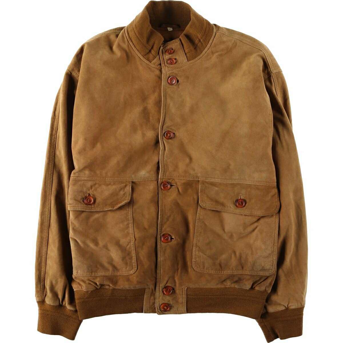 皮革（皮） - 古着 バルスタージャケット スエードレザーブルゾン メンズXL相当 /eaa633338 【中古】 【260412】 【GR-HP】