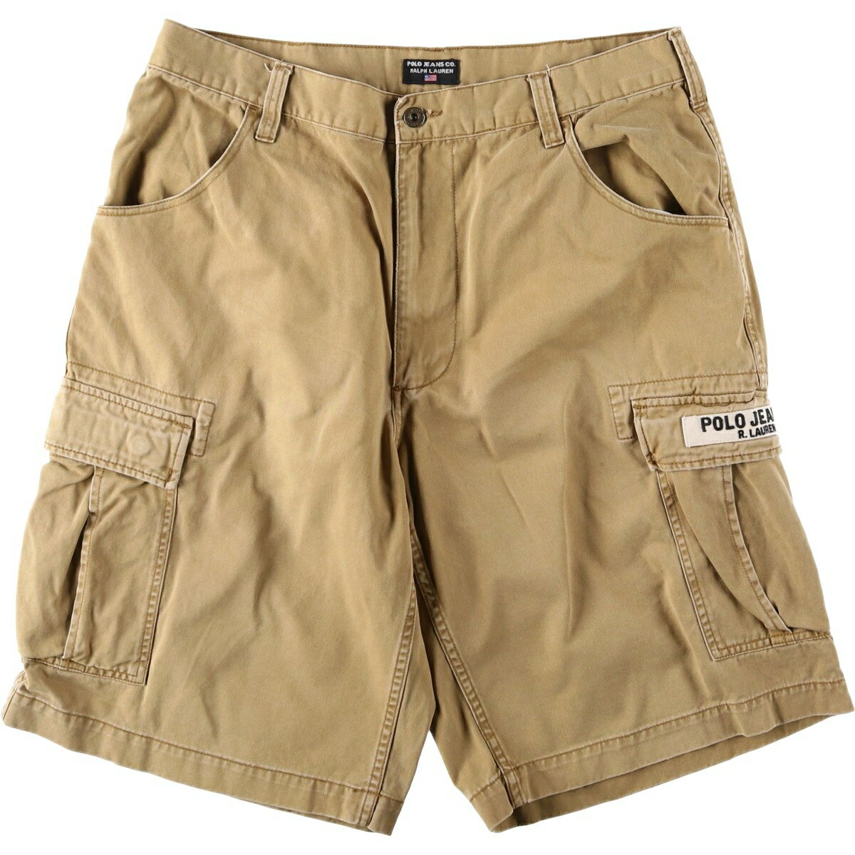 古着 00'S ラルフローレン Ralph Lauren POLO JEANS COMPANY カーゴショーツ ハーフパンツ メンズw36相当 /eaa633382 【中古】 【260412】 【GR-NV】