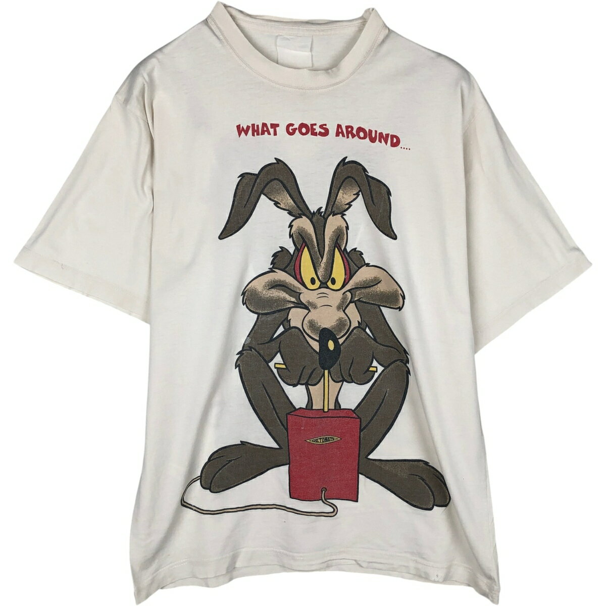 Rakuten - 古着 LOONEY TUNES ルーニーテューンズ ワイリーコヨーテ キャラクタープリントTシャツ メンズXL相当 /eaa633424 【中古】 【260412】