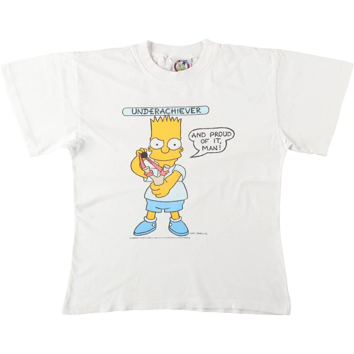 古着 90'S THE SIMPSONS シンプソンズ BART バート キャラクタープリントTシャツ メンズL相当 ヴィンテージ /eaa633446 【中古】 【260412】