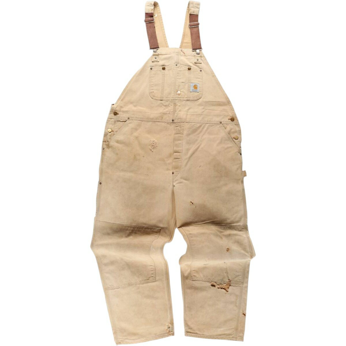 樂天商城 - 古着 ビッグサイズ カーハート Carhartt ダブルニー ダック オーバーオール メンズw44相当 /eaa633582 【中古】 【260607】
