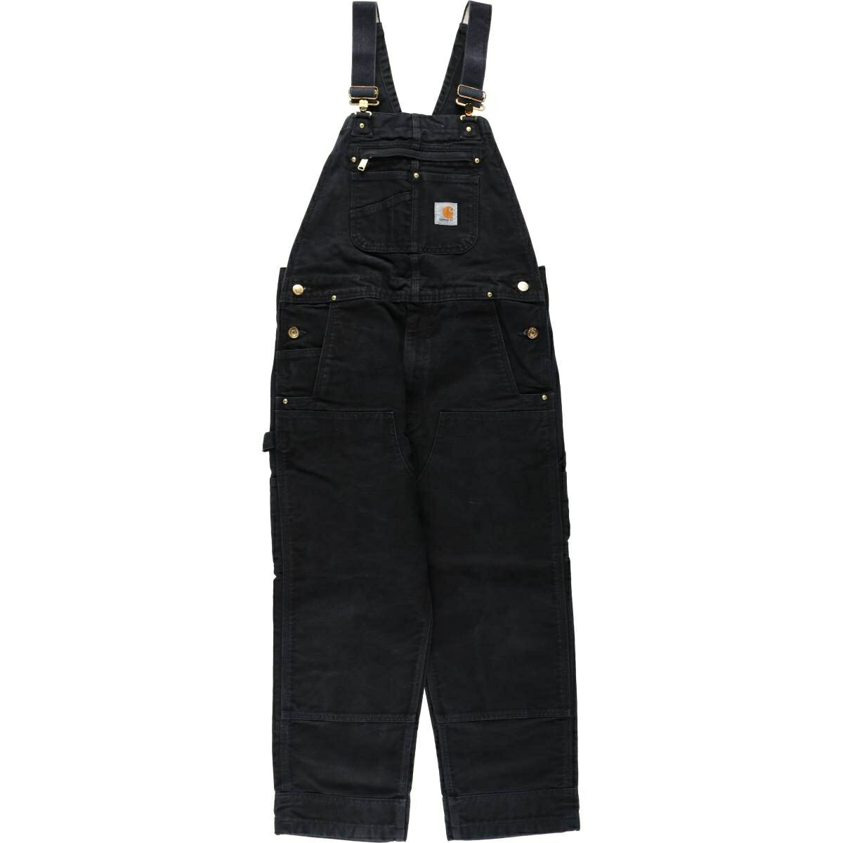 乐天商城 - 古着 カーハート Carhartt RELAXED FIT ダブルニー ブラック ダック オーバーオール メンズw36相当 /eaa633595 【中古】 【260503】
