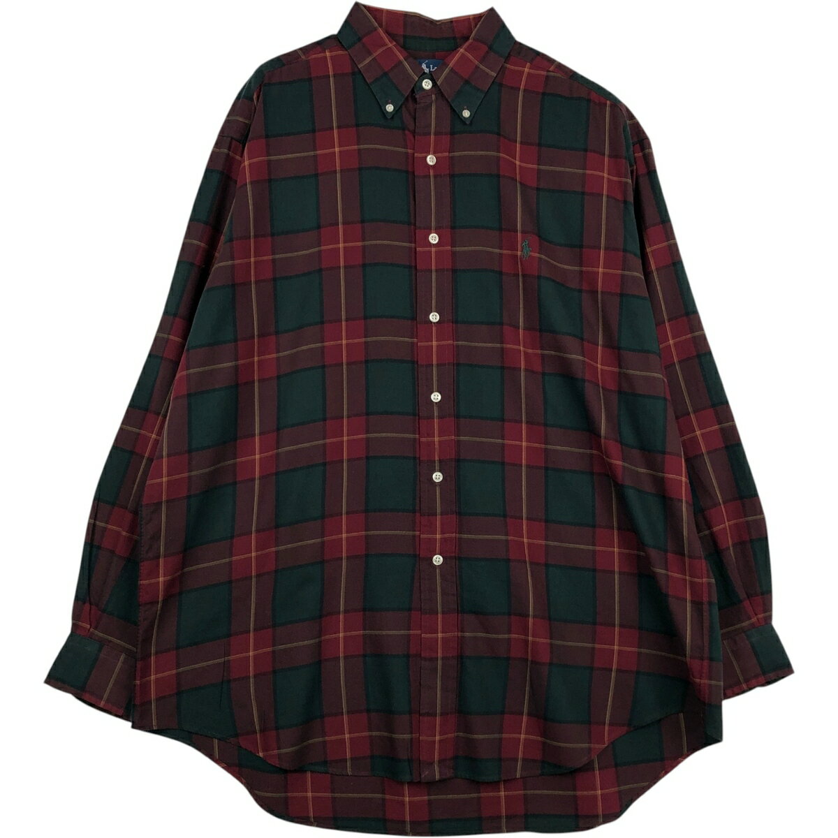 樂天商城 - 古着 ラルフローレン Ralph Lauren BLAKE 長袖 ボタンダウンチェックシャツ メンズL相当 /eaa633998 【中古】 【260415】