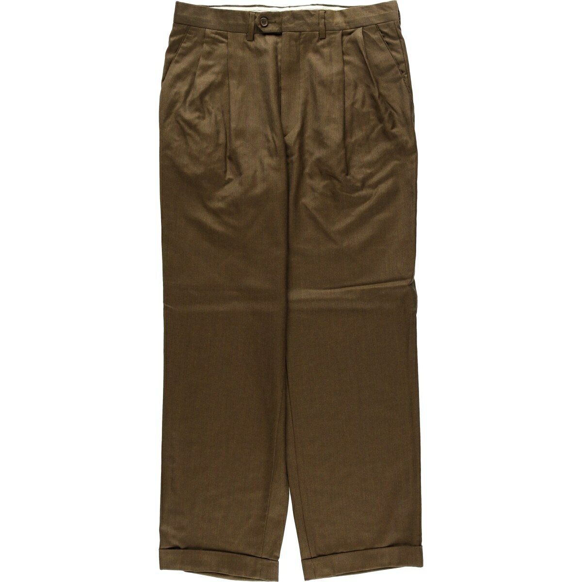 樂天商城 - 古着 SANTORELLI LUXURY SERGE ツータック ウールパンツ スラックス イタリア製 メンズw33相当 /eaa634006 【中古】 【260418】