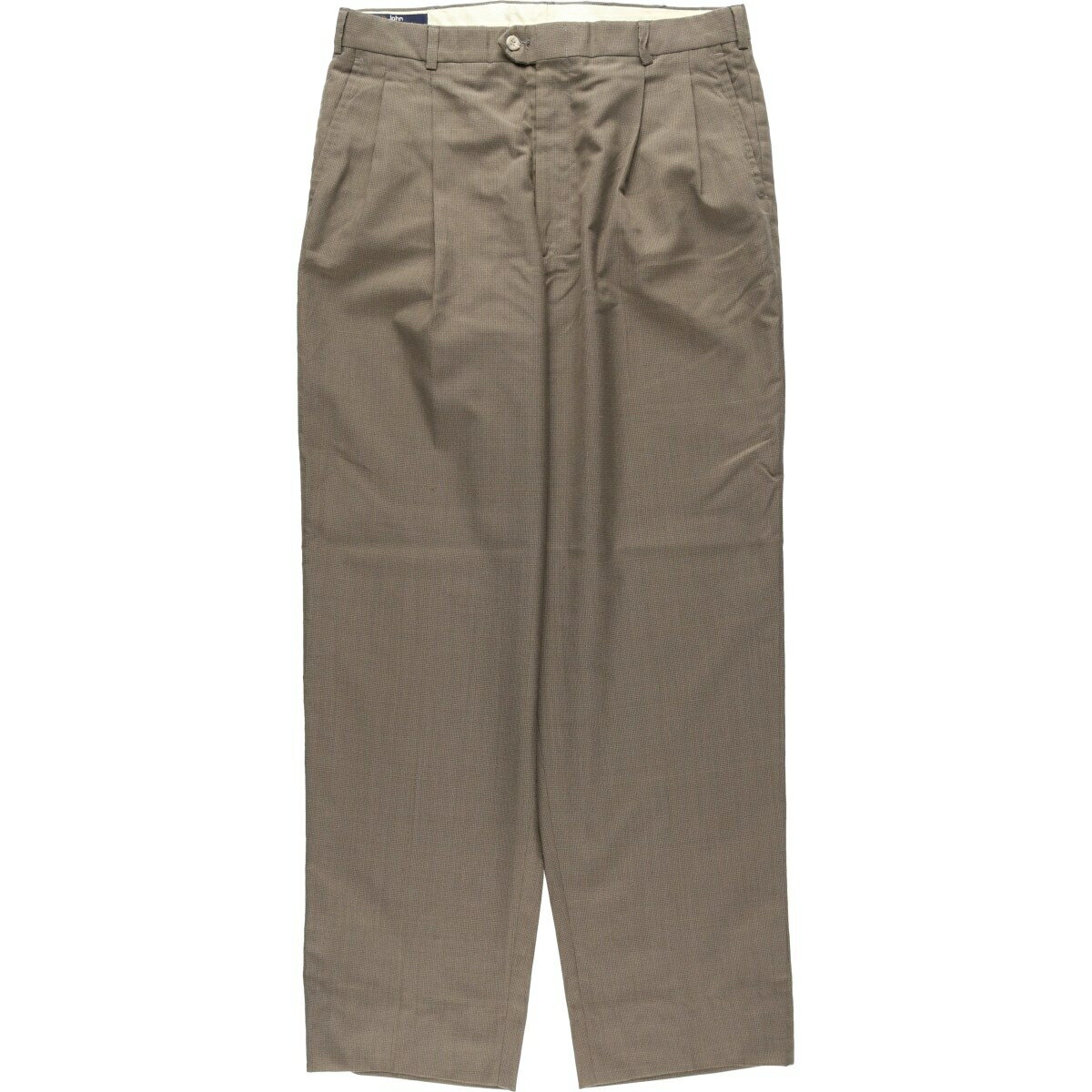 Pants - 古着 80~90'S John Alexander チェック柄 ツータック スラックスパンツ USA製 メンズw34相当 ヴィンテージ /eaa634008 【中古】 【260418】
