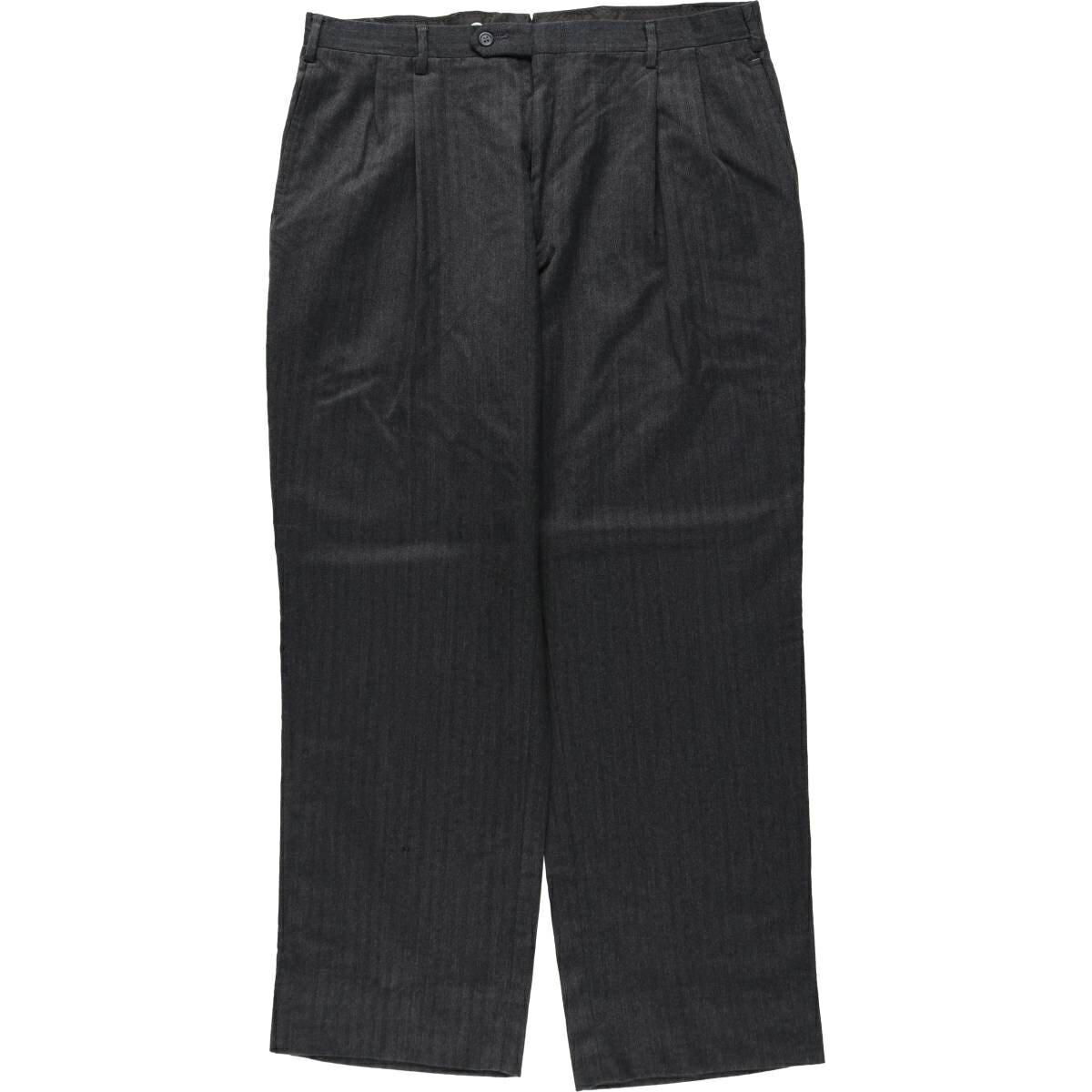樂天商城 - 古着 80~90'S ジョスエーバンク JOS.A.BANK ヘリンボーン ツータック ウールパンツ スラックス USA製 メンズw37相当 ヴィンテージ /eaa634051 【中古】 【260424】