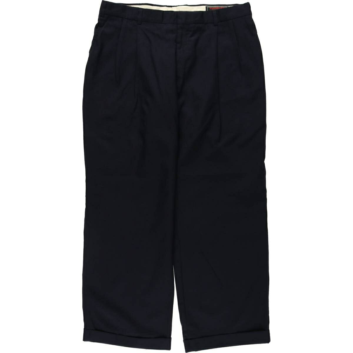 古着 90'S Deansgate Tailors Row ツータック スラックスパンツ メンズw35相当 /eaa634059  