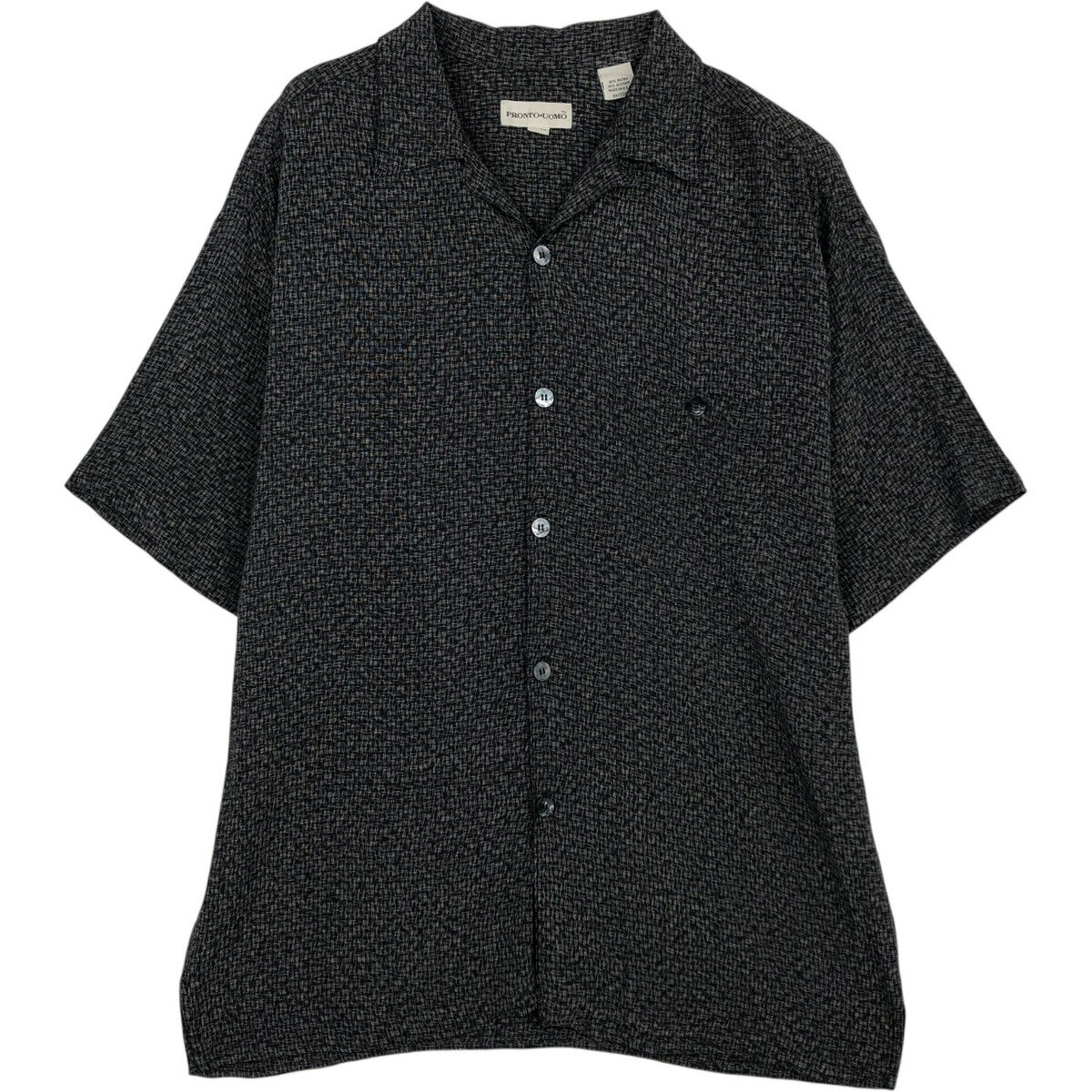 古着 90~00'S プロントウオモ PRONTO UOMO 総柄 半袖 オープンカラー レーヨンシャツ ボックスシャツ USA製 メンズXL相当 ヴィンテージ /eaa634144  