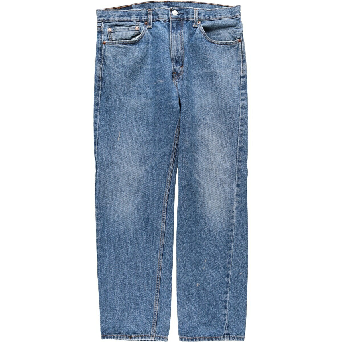 商品詳細 ブランド・Levi's・リーバイス・ 特徴・ジッパーフライ・ワイドパンツ・ モデル/形状・505・テーパードデニムパンツ・ 素材・不明・ 色・ブルー系 青色・ 柄・無地・ロゴパッチ・ 生産国・不明・ 年代 サイズ・メンズw35・表記サイズ:W36 L32・ウエスト:90cm・股上:31.5cm・股下:76.5cm・もも周り:66cm・裾周り:42cm・ コンディション・C・ カテゴリ・メンズ・ボトムス・デニムパンツ・スリム・テーパードデニムパンツ・ 商品番号・eaa634193・ 取扱店・・ スタッフコメント品質表記タグ一部欠損の為、生産国・素材が不明になっております。Levi's 505 テーパードデニムパンツ / メンズw35 / 商品番号 eaa634193 USEDデニムですので使用感、擦れ、色落ちなどございますが、まだまだご愛用していただけます。 古着という事をご理解の上ご注文よろしくお願いします。 【状態追記】 ●前、右裾に糸引き　右下腹部・左膝に汚れ・色褪せ ●後、左腿にシミ・汚れ ●前内側、左右ポケット口にシミ※状態は当社独自の基準です。 着用感表記サイズウエスト股上股下もも周り裾周り メンズw35W36 L32(サイズ表記W36 L32 ですが、計測値&着用感でメンズw35相当です)90cm31.5cm76.5cm66cm42cm ※測定値の若干の誤差はご了承下さい。サイズガイドはこちら ブランドLevi'sリーバイス 特徴ジッパーフライ / ワイドパンツモデル/形状505 / テーパードデニムパンツ素材不明色ブルー系 青色柄無地 / ロゴパッチ生産国不明年代-カテゴリスリム・テーパードデニムパンツ商品番号eaa634193取扱店　　 品質表記タグ一部欠損の為、生産国・素材が不明になっております。リーバイスの他の商品を見るスリム・テーパードデニムパンツの他の商品を見る