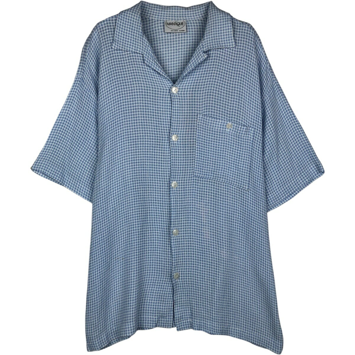 樂天商城 - 古着 MANTIQUE 半袖 オープンカラー シャツ ボックスシャツ メンズM相当 /eaa634329 【中古】 【260418】