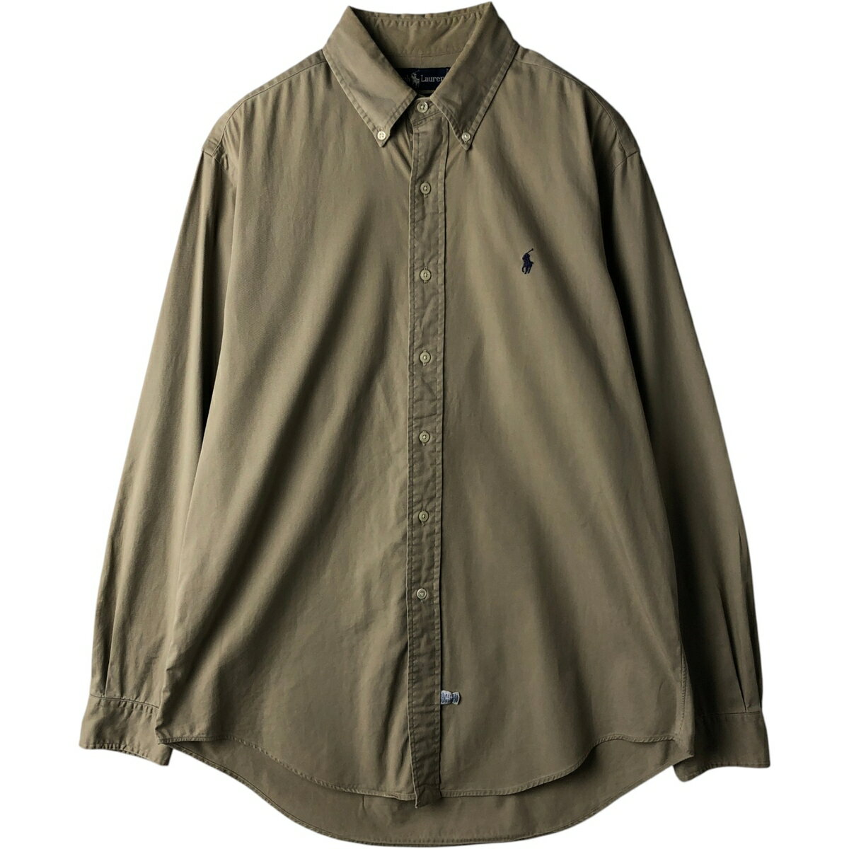 樂天商城 - 古着 ラルフローレン Ralph Lauren 長袖 ボタンダウンシャツ メンズL相当 /eaa634462 【中古】 【260421】 ベージュ系 春夏秋冬