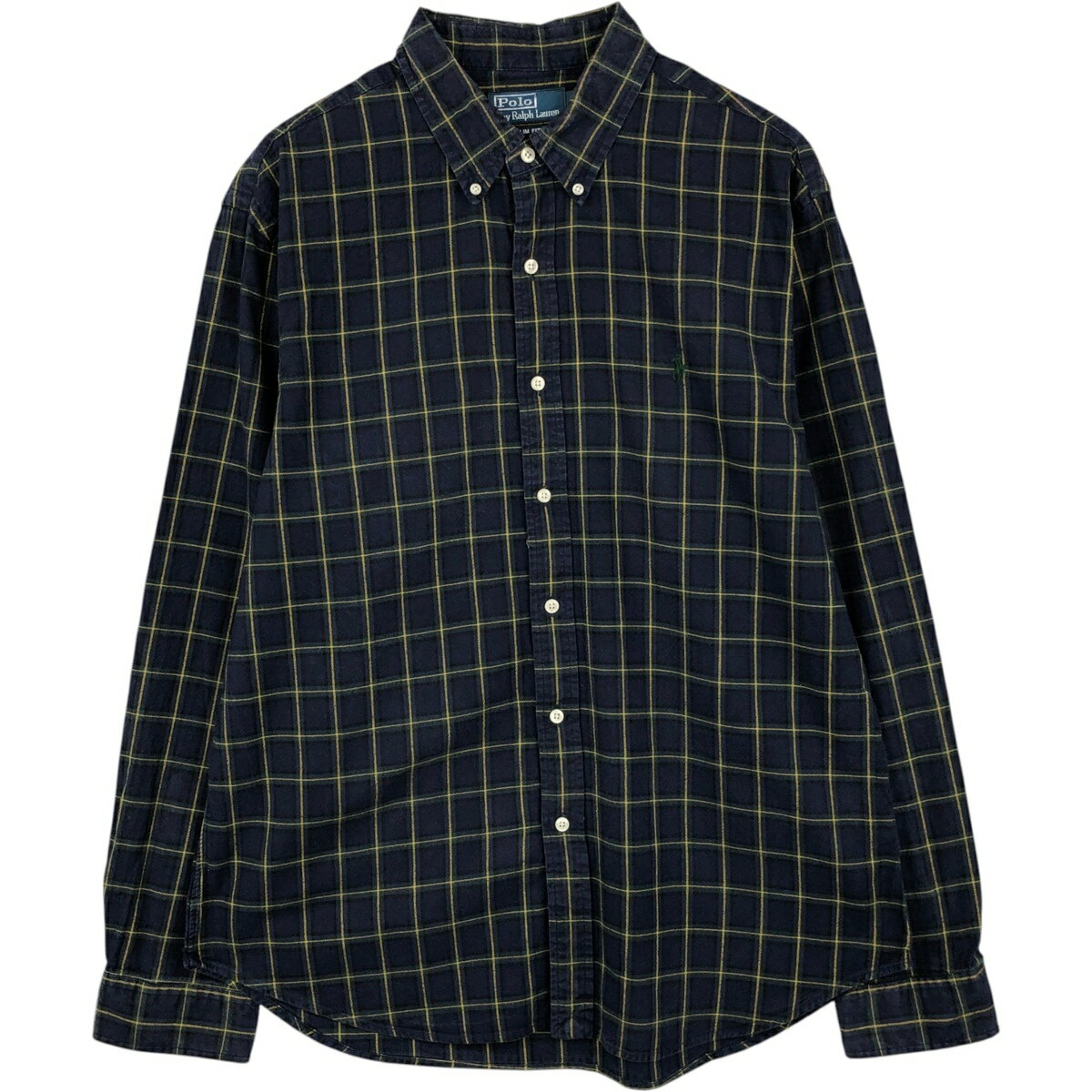 古着 ラルフローレン Ralph Lauren POLO by Ralph Lauren SLIM FIT 長袖 ボタンダウンチェックシャツ メンズXL相当 /eaa634495 【中古】 【260419】