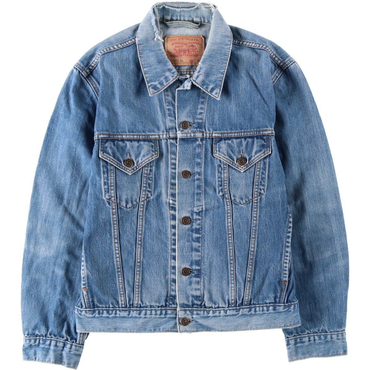 古着 00'S リーバイス Levi's 70550-0414 ユーロモデル デニムジャケット Gジャン メンズM相当 /eaa634679 【中古】 【260503】 ブルー系 春秋冬
