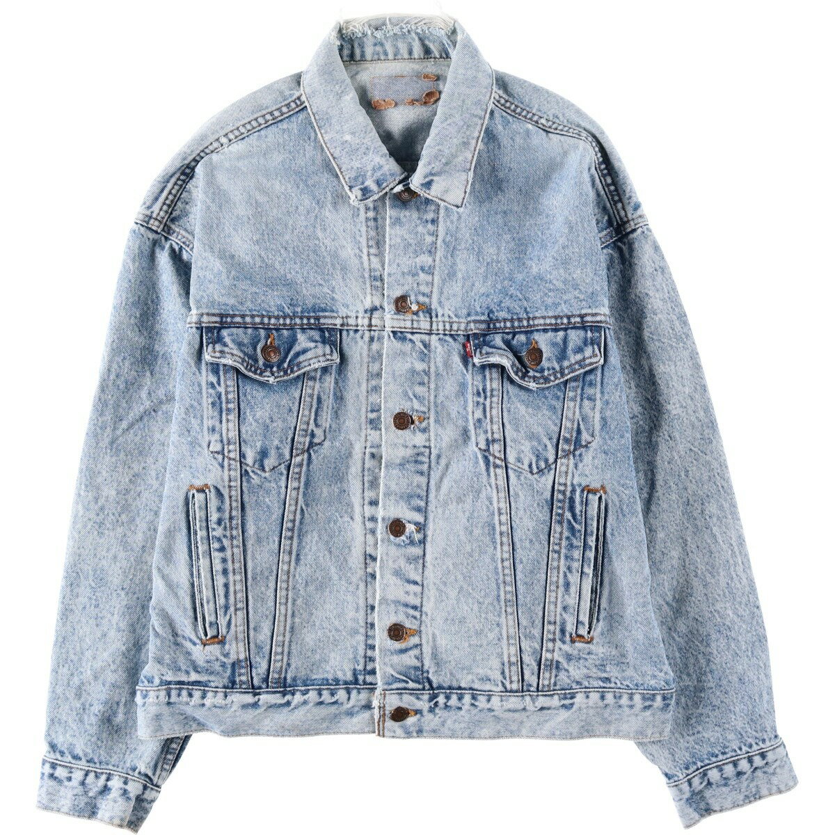 古着 ~90'S リーバイス Levi's 70507-0219 ケミカルウォッシュ デニムジャケット Gジャン USA製 メンズL相当 ヴィンテージ /eaa634703 【中古】 【260424】