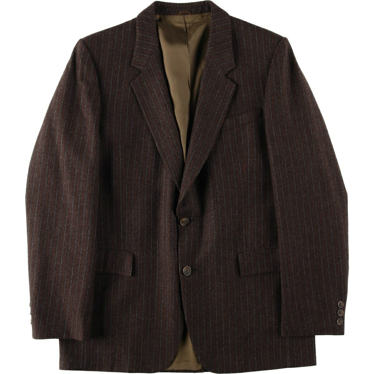 乐天商城 - 古着 Tip Top Henley ストライプ柄 ウールテーラードジャケット メンズM相当 /eaa634710 【中古】 【260419】