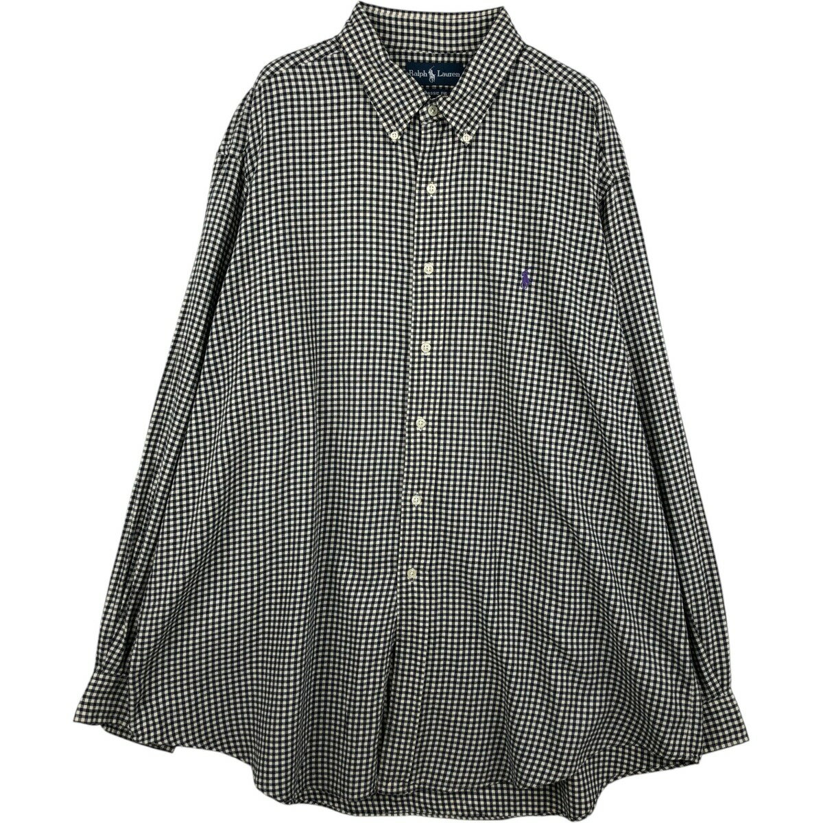 Rakuten - 古着 ラルフローレン Ralph Lauren CLASSIC FIT ギンガムチェック 長袖 ボタンダウンチェックシャツ メンズXXL相当 /eaa634827 【中古】 【260420】