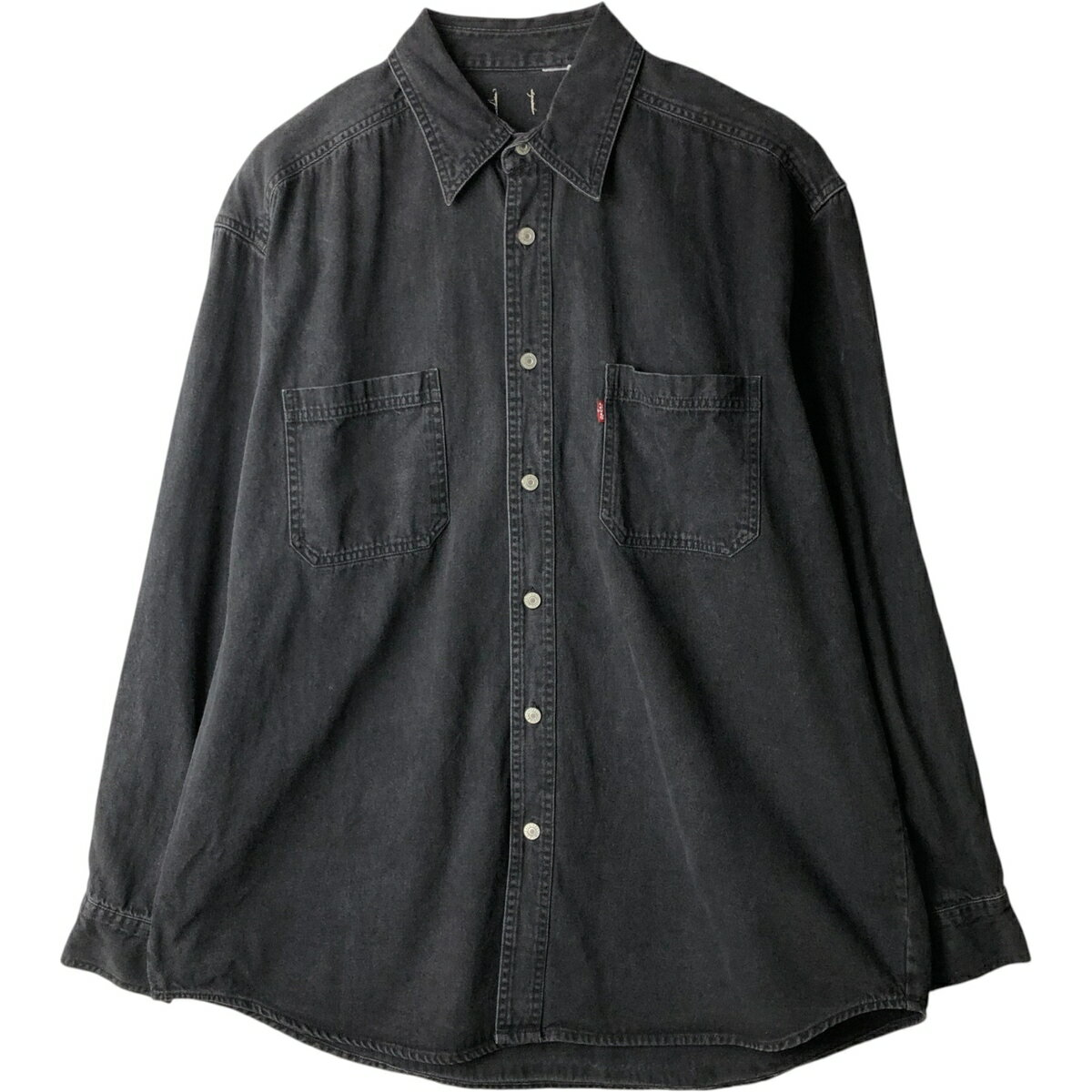 Rakuten - 古着 リーバイス Levi's 長袖 ブラックデニムシャツ メンズXXL相当 /eaa634883 【中古】 【260419】 【GR-HP】