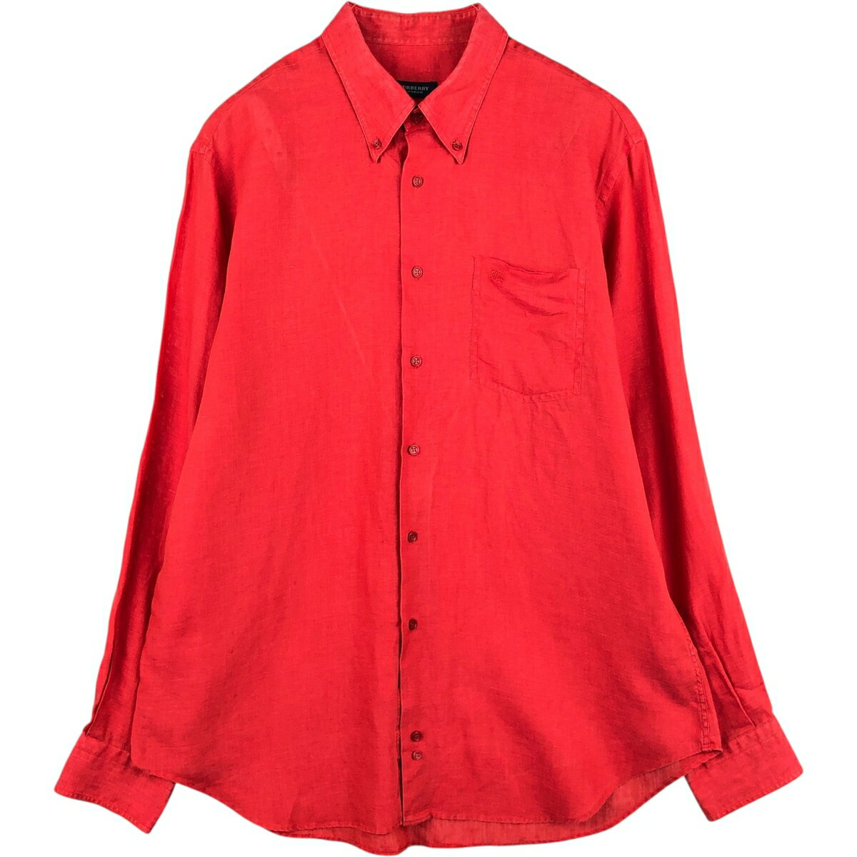Rakuten - 古着 バーバリー Burberry's BURBERRY LONDON 長袖 リネン ボタンダウンシャツ メンズL相当 /eaa634895 【中古】 【260421】