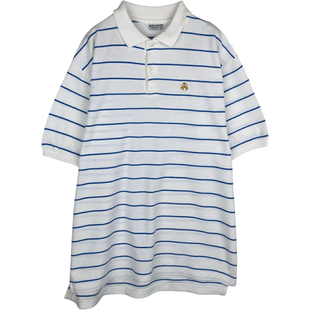 古着 ブルックスブラザーズ Brooks Brothers Golden Fleece 半袖 ボーダー ポロシャツ USA製 メンズXL相当 /eaa635118 【中古】 【260415】