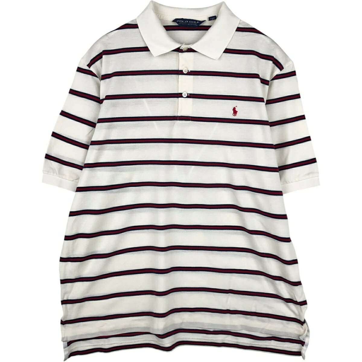 古着 ラルフローレン Ralph Lauren POLO GOLF ポロゴルフ 半袖 ボーダー ポロシャツ メンズL相当 /eaa635153 【中古】 【260424】 春夏秋
