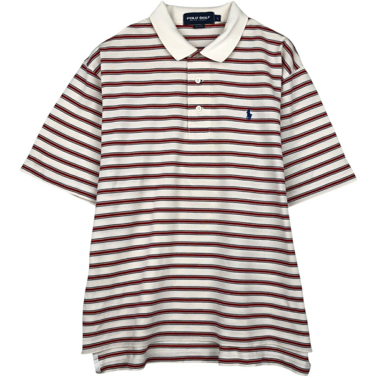 Rakuten - 古着 ラルフローレン Ralph Lauren POLO GOLF ポロゴルフ マルチボーダー 半袖 ボーダー ポロシャツ メンズL相当 /eaa635173 【中古】 【260419】