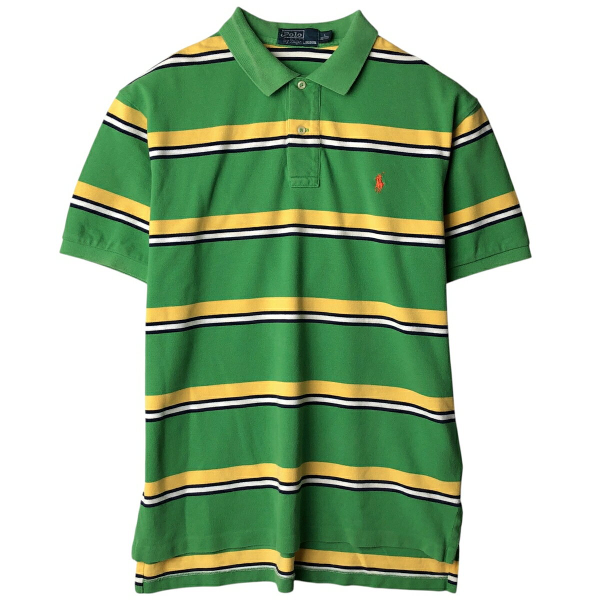 Rakuten - 古着 ラルフローレン Ralph Lauren POLO by Ralph Lauren マルチボーダー 半袖 ボーダー ポロシャツ メンズL相当 /eaa635223 【中古】 【260501】