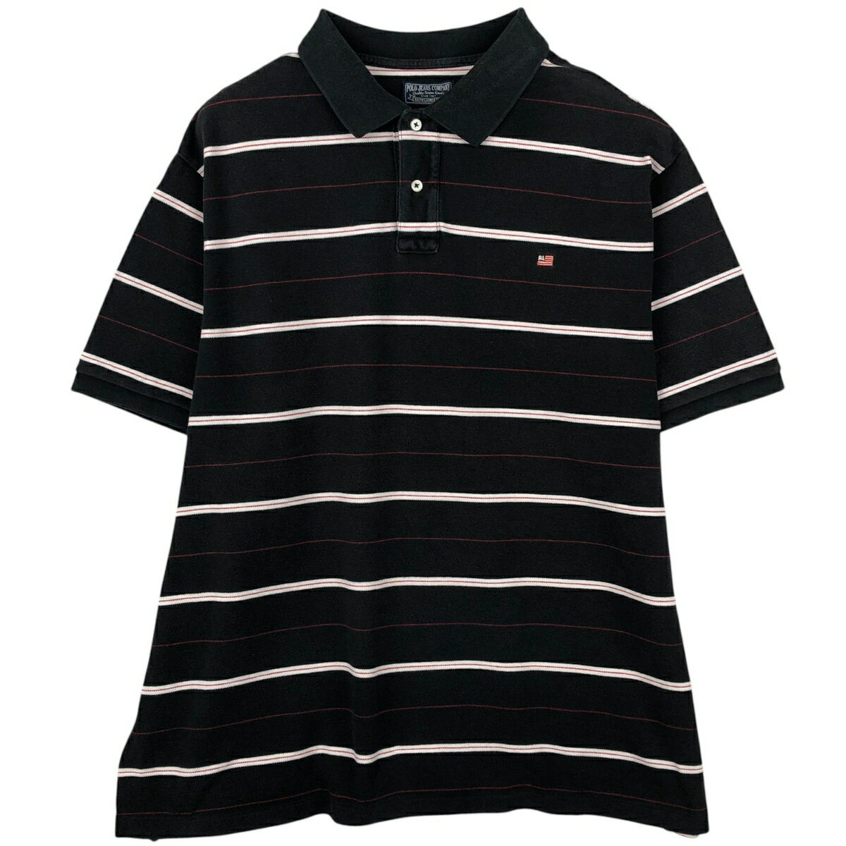 古着 ラルフローレン Ralph Lauren POLO JEANS COMPANY マルチボーダー 半袖 ボーダー ポロシャツ メンズXXL相当 /eaa635240 【中古】 【260426】
