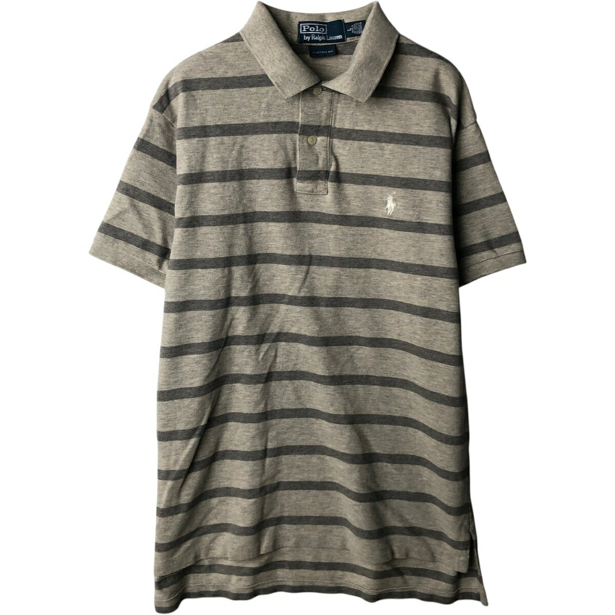 古着 ラルフローレン Ralph Lauren POLO by Ralph Lauren CUSTOM FIT 半袖 ボーダ...