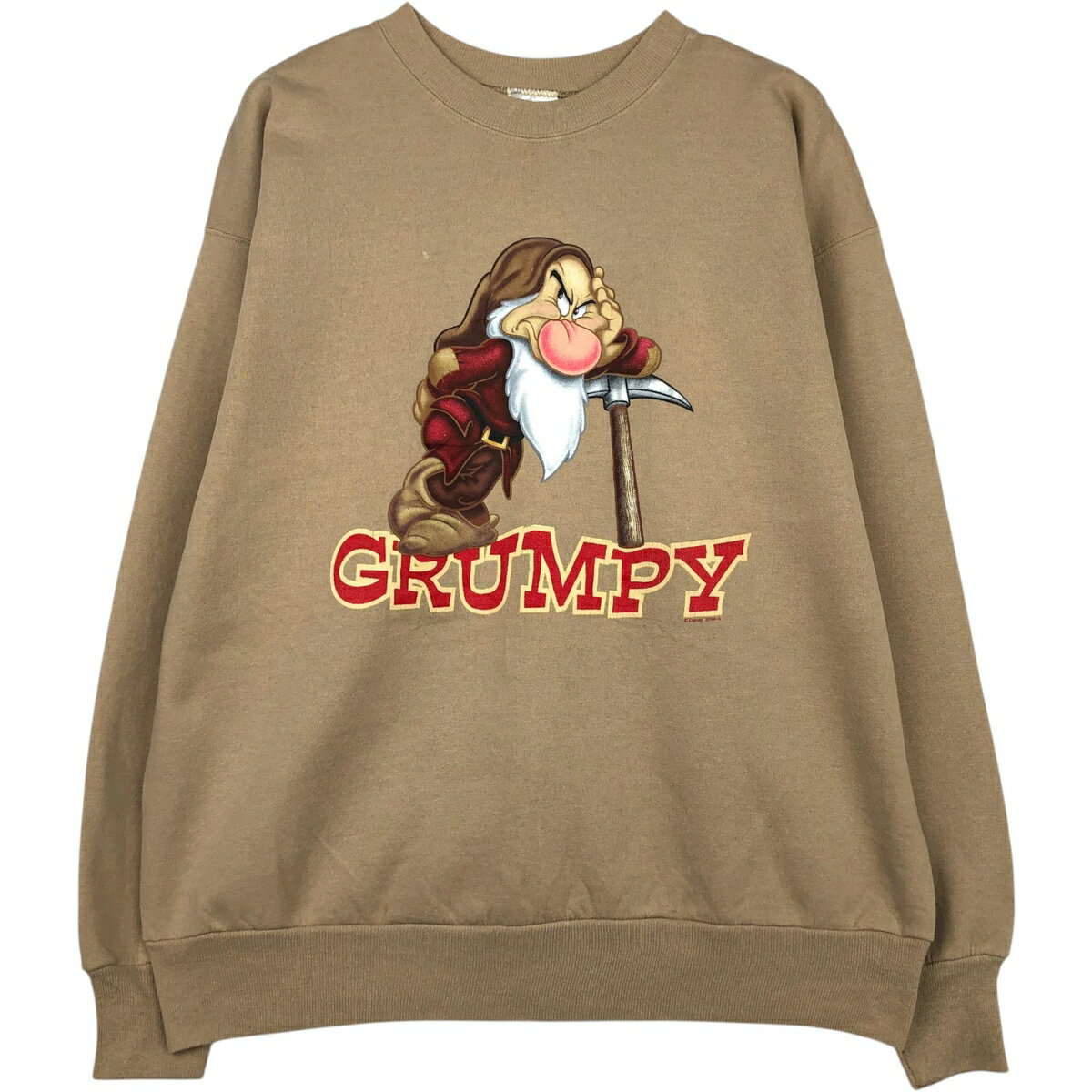 古着 ヘインズ Hanes 白雪姫 7人の小人 Grumpy おこりんぼ キャラクタースウェットシャツ トレーナー メンズL相当 /eaa635403  