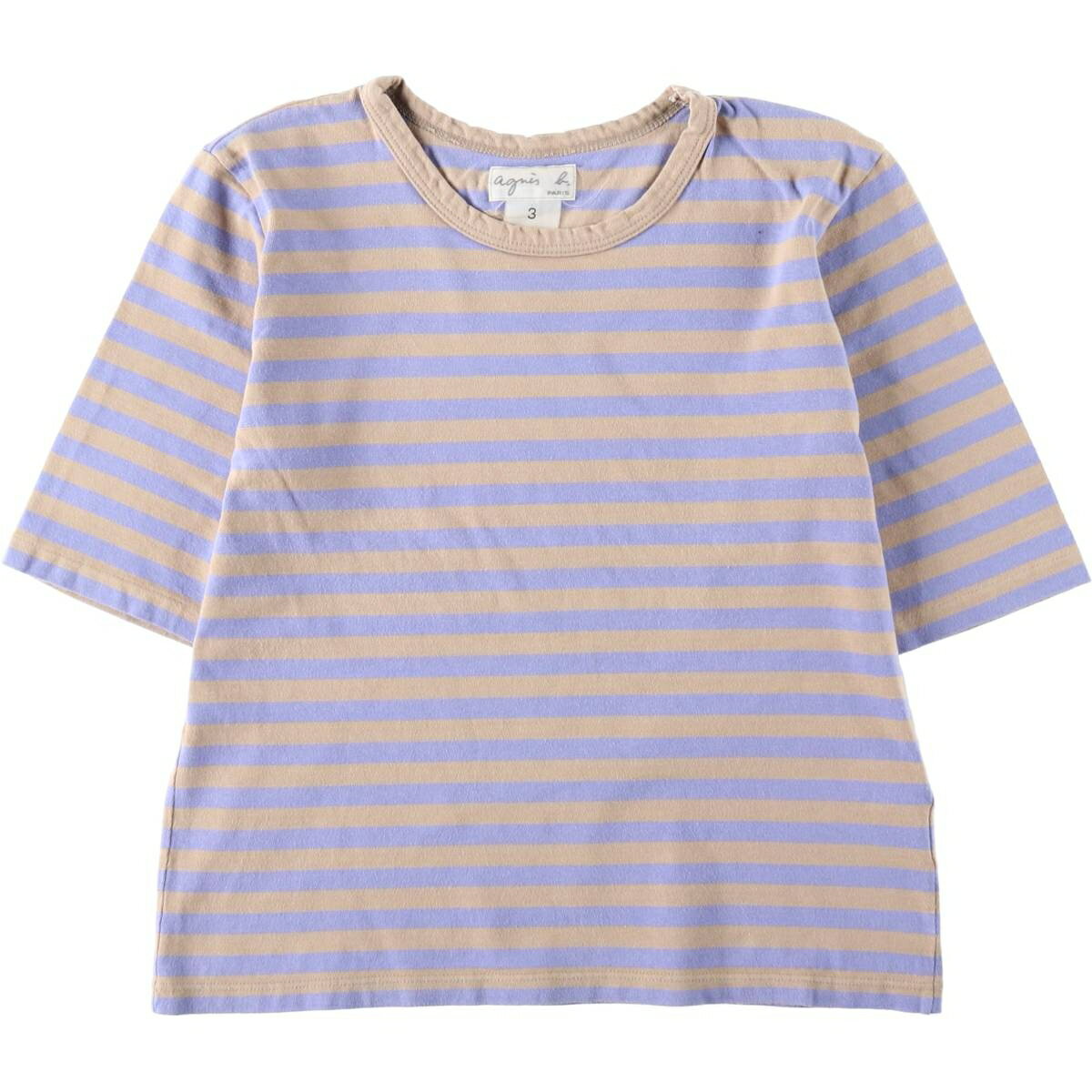 Rakuten - 古着 アニエスベー agnes b. PARIS 半袖 ボーダーTシャツ レディースS相当 /eaa635594 【中古】 【260419】 【ADEL/アデル】