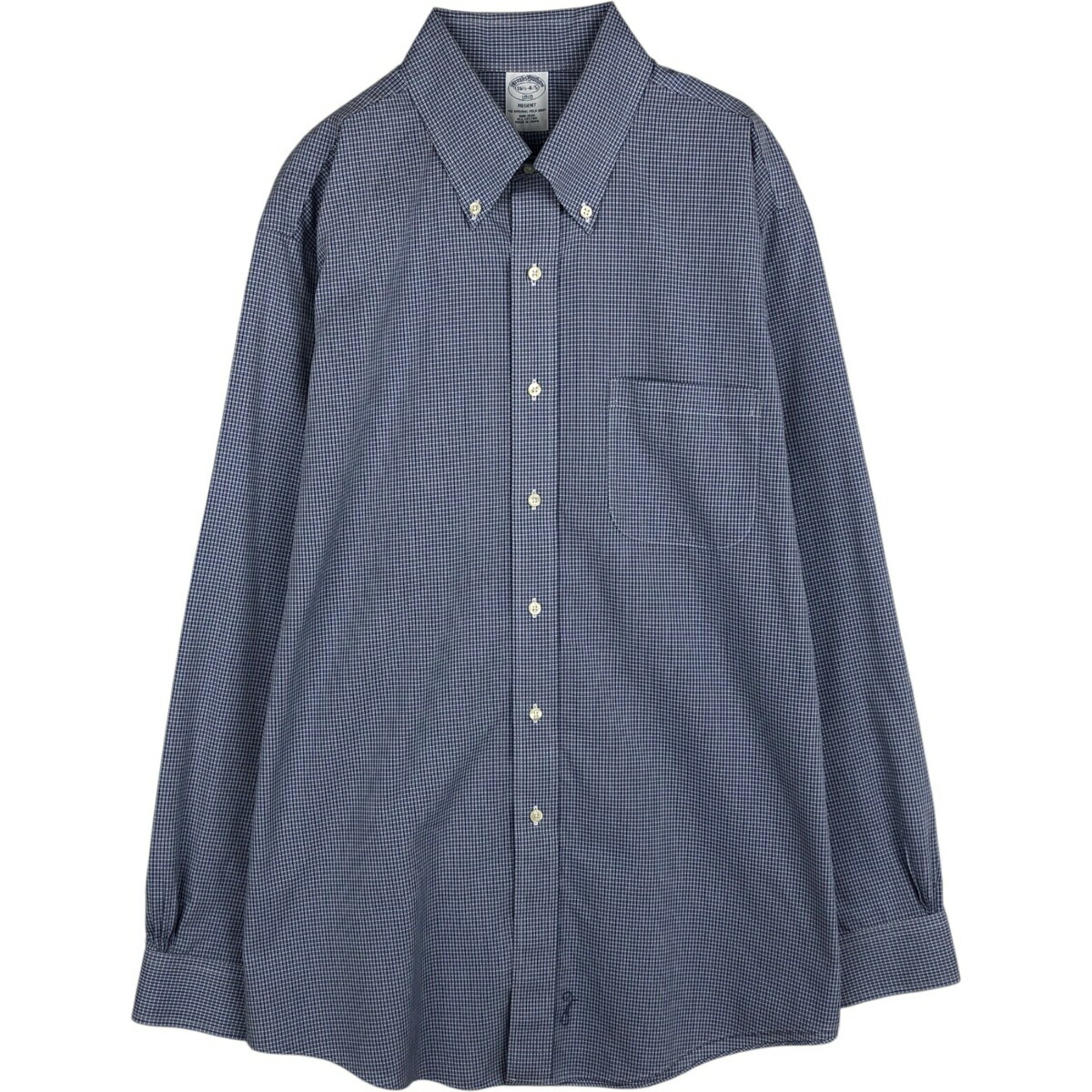 Rakuten - 古着 ブルックスブラザーズ Brooks Brothers 1818 REGENT 長袖 ボタンダウンチェックシャツ メンズL相当 /eaa635631 【中古】 【260415】