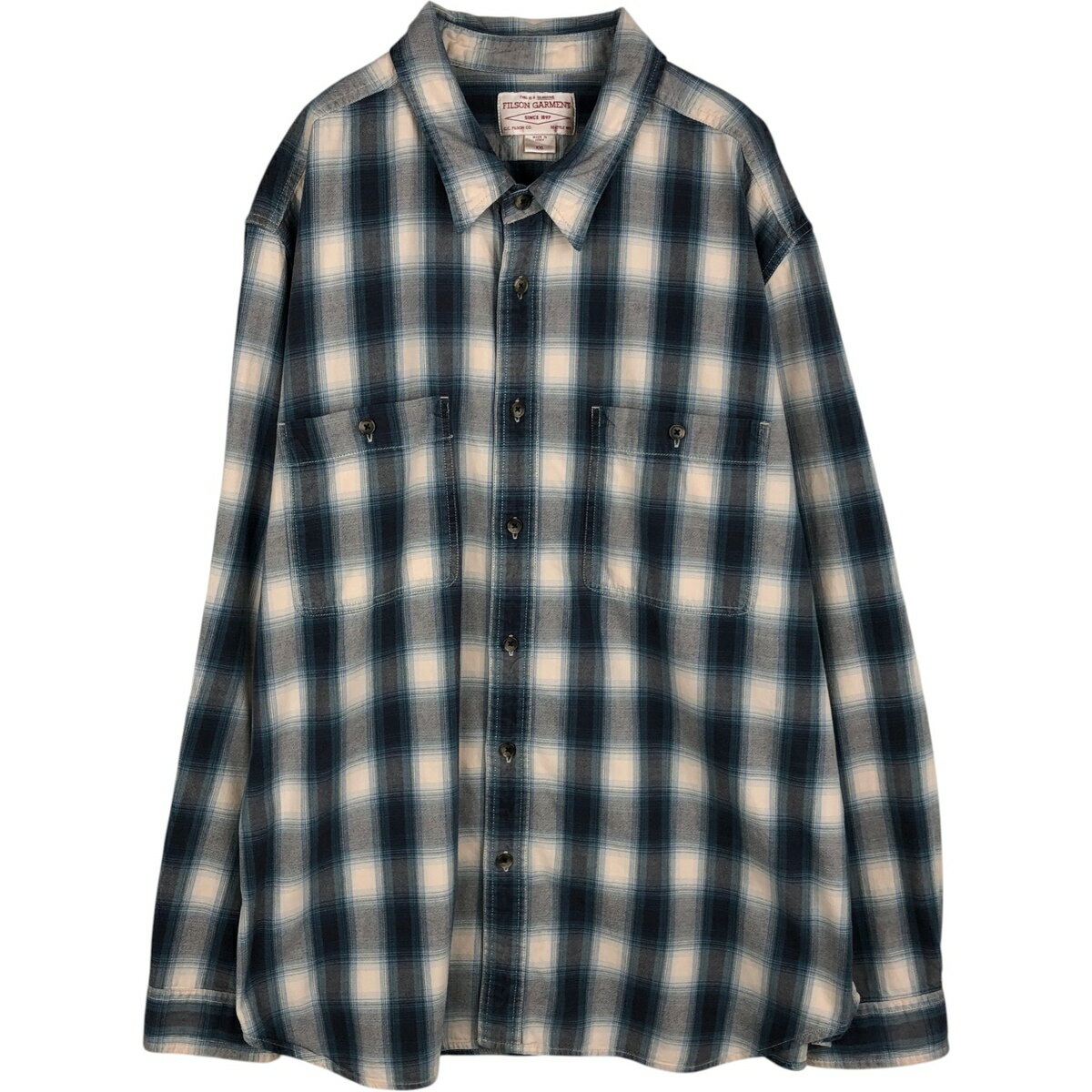 Rakuten - 古着 フィルソン FILSON オンブレチェック 長袖 シャツ メンズXXL相当 /eaa635650 【中古】 【260415】