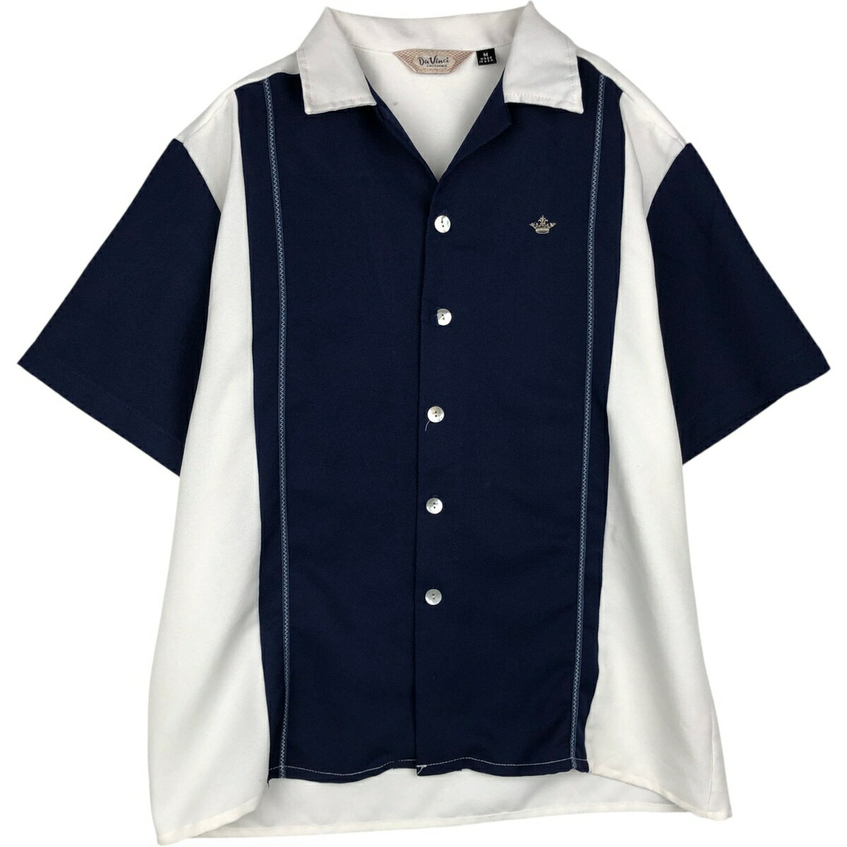 樂天商城 - 古着 70'S Da Vinci ツートン 半袖 オープンカラー メキシカンシャツ キューバシャツ ボックスシャツ USA製 メンズM相当 ヴィンテージ /eaa635699 【中古】 【260418】