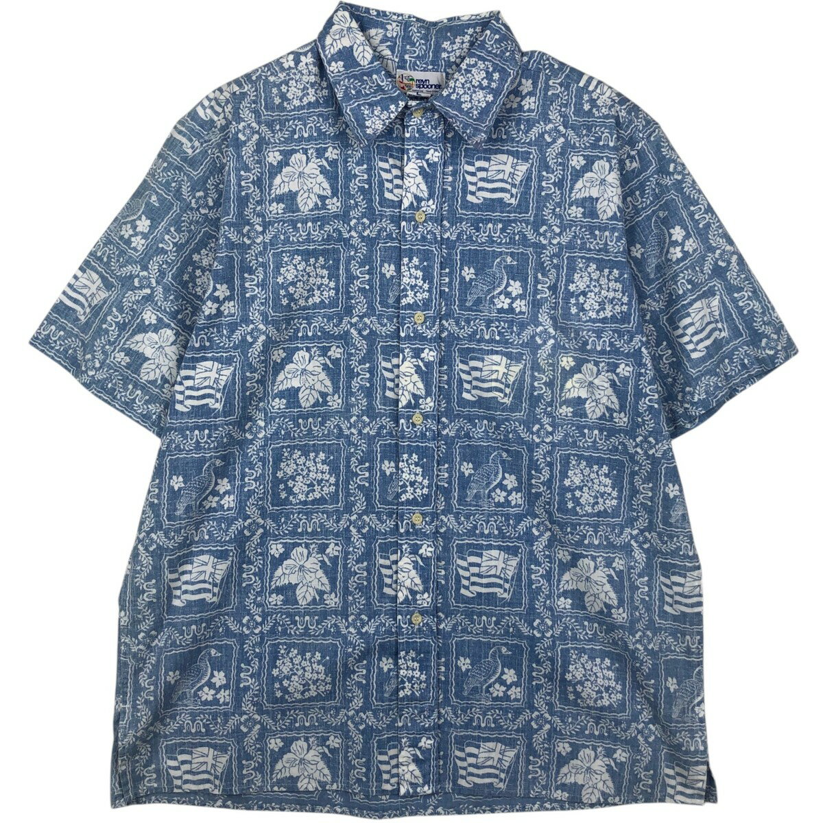 Rakuten - 古着 90'S レインスプーナー REYNSPOONER 水着 ビキニタグ 総柄 ラハイナセーラー ボタンダウン ハワイアンアロハシャツ ボックスシャツ ハワイ製 メンズL相当 ヴィンテージ /eaa635860 【中古】 【260417】