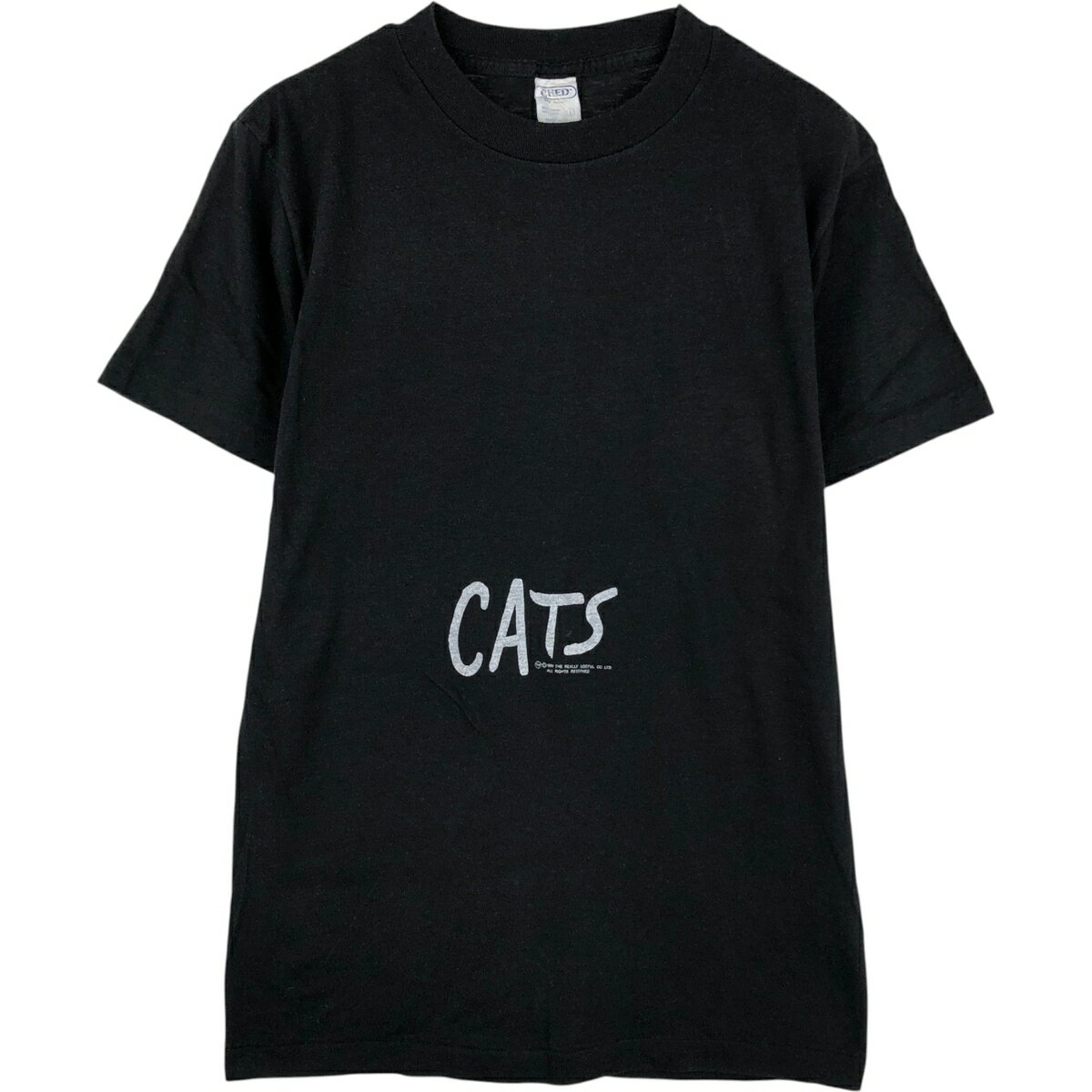 古着 80'S CHED by ANVIL CATS キャッツ ネコ柄 プリントTシャツ USA製 メンズL相当 ヴィンテージ /eaa636215 【中古】 【260419】