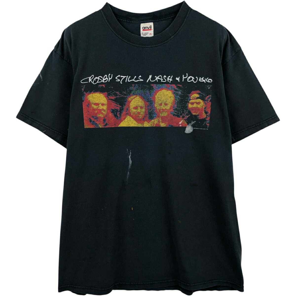 古着 00'S アンビル Anvil CROSBY STILLS NASH & YOUNG クロスビースティルスナッシュアンドヤング バンドTシャツ バンT メンズXL相当 /eaa636422 【中古】 【260419】