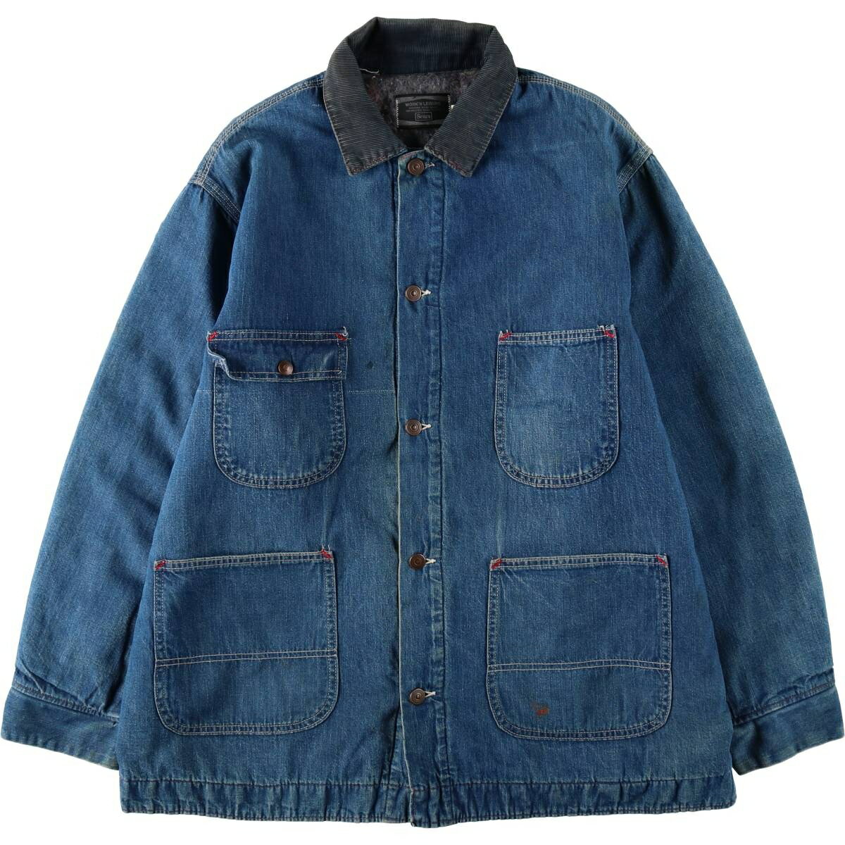 Rakuten - 古着 70'S シアーズ Sears WORK'N LEISURE デニムカバーオール メンズXL相当 ヴィンテージ /eaa636502 【中古】 【260419】