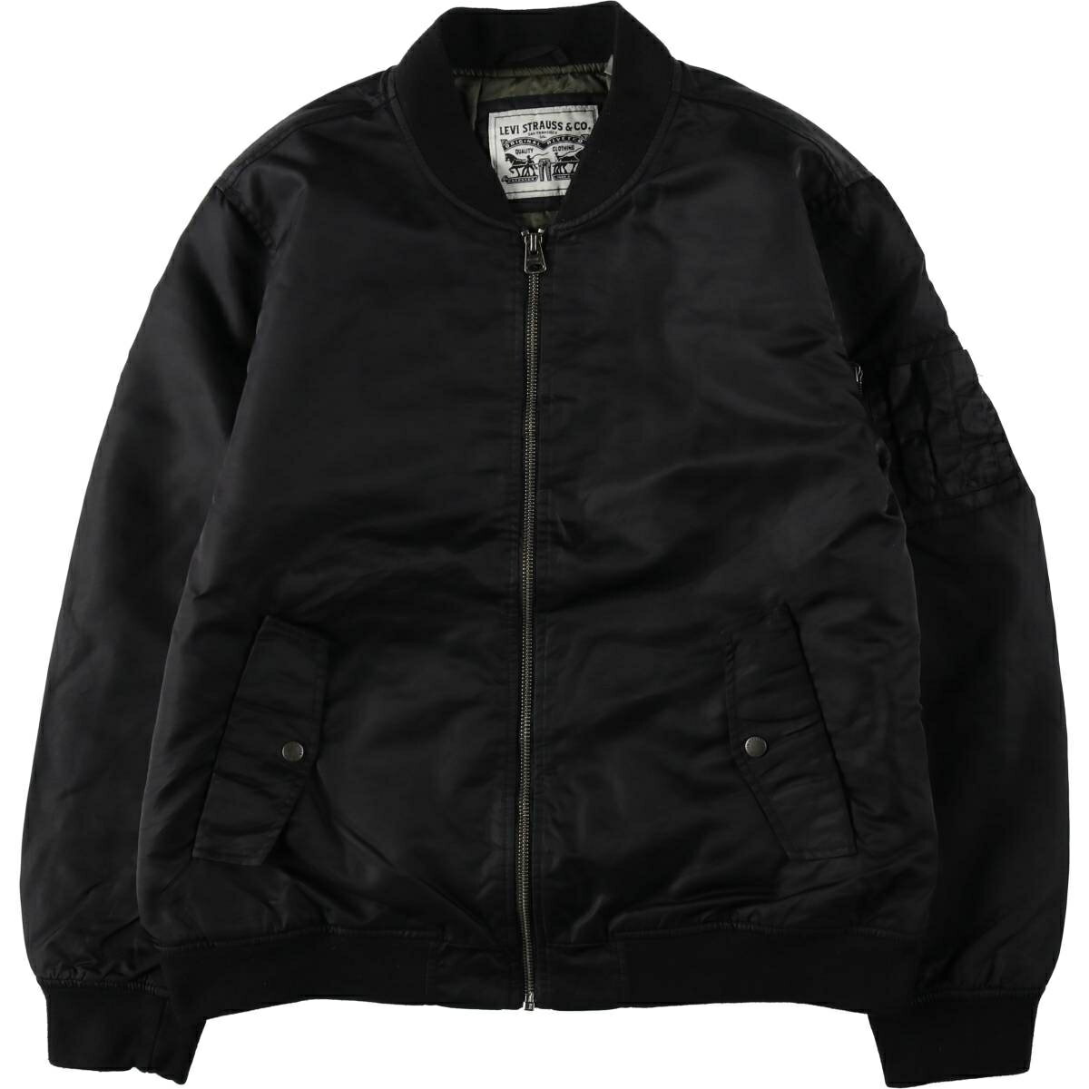 古着 リーバイス Levi's 中綿入り ミリタリー フライトジャケット メンズXL相当 /eaa636584 【中古】 【260503】 ブラック系 春秋冬