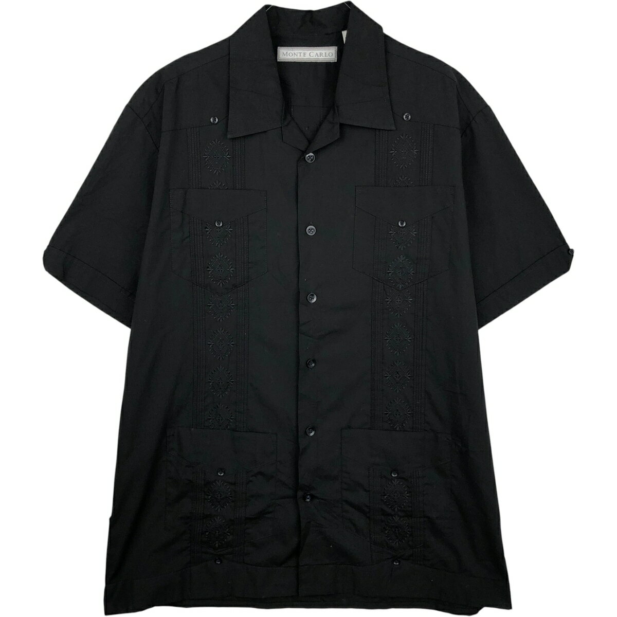 樂天商城 - 古着 MONTE CARLO 半袖 オープンカラー メキシカンシャツ キューバシャツ ボックスシャツ メンズM相当 /eaa636698 【中古】 【260430】