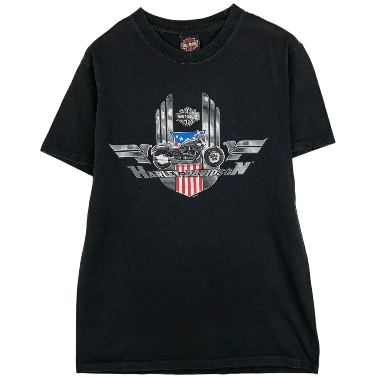 樂天商城 - 古着 00'S ハーレーダビッドソン Harley-Davidson 星条旗柄 モーターサイクル バイクTシャツ メンズM相当 /eaa636981 【中古】 【260424】