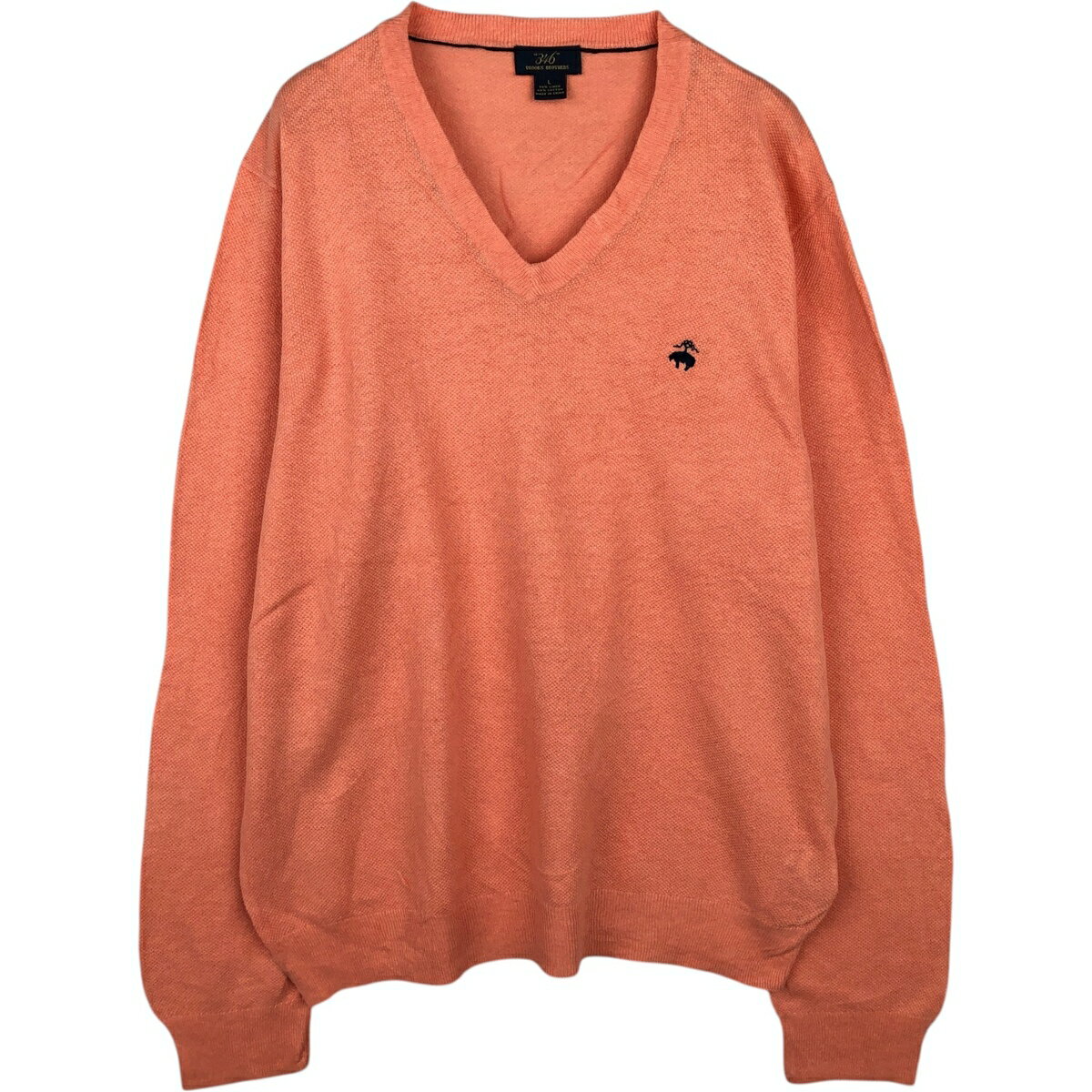 古着 ブルックスブラザーズ Brooks Brothers 346 Vネック リネン×コットンニットセーター メンズL相当 /eaa637212 【中古】 【260422】..
