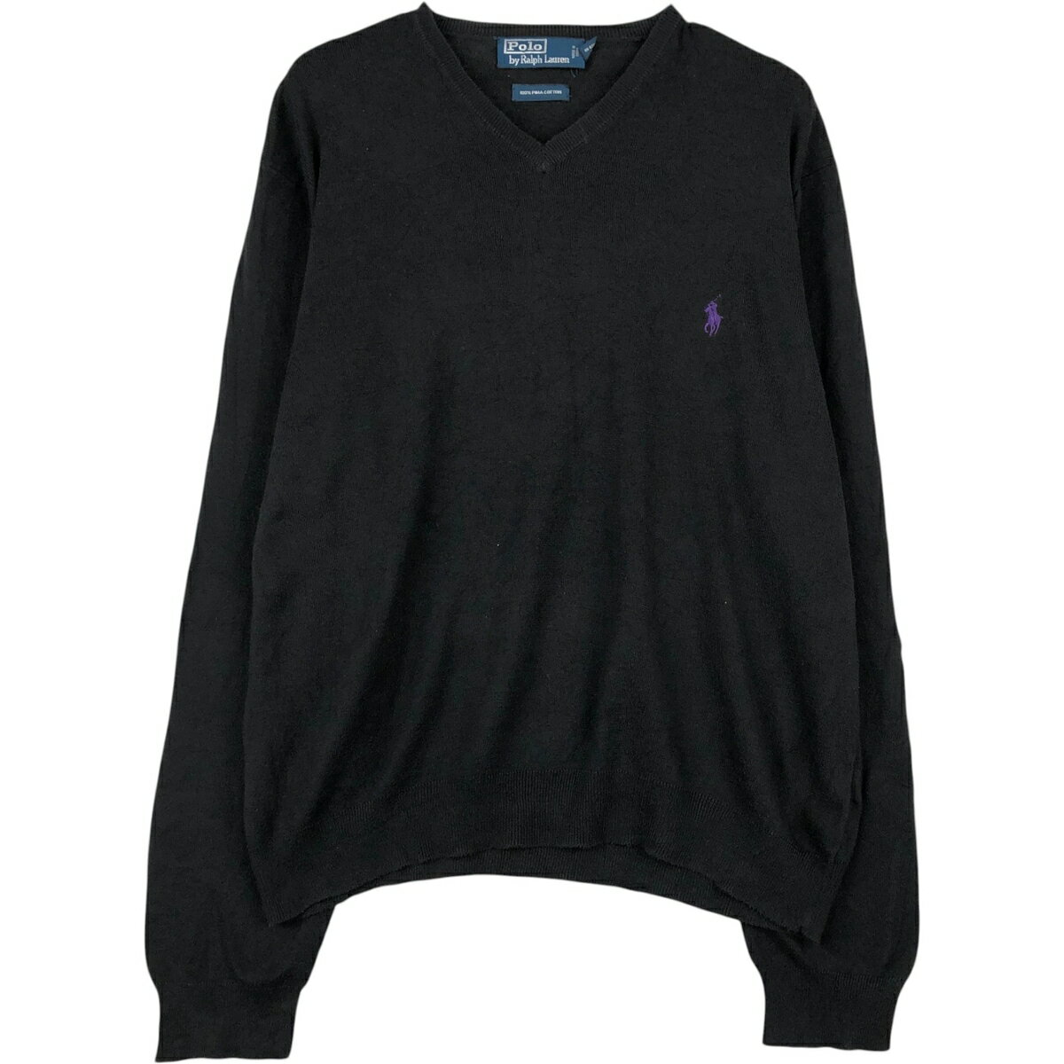 Rakuten - 古着 ラルフローレン Ralph Lauren POLO by Ralph Lauren Vネック ピマコットンニットセーター メンズL相当 /eaa637243 【中古】 【260531】