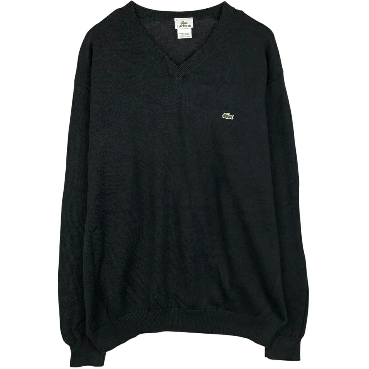 古着 ラコステ LACOSTE Vネック コットンニットセーター 7 メンズXL相当 /eaa637247 【中古】 【260422】